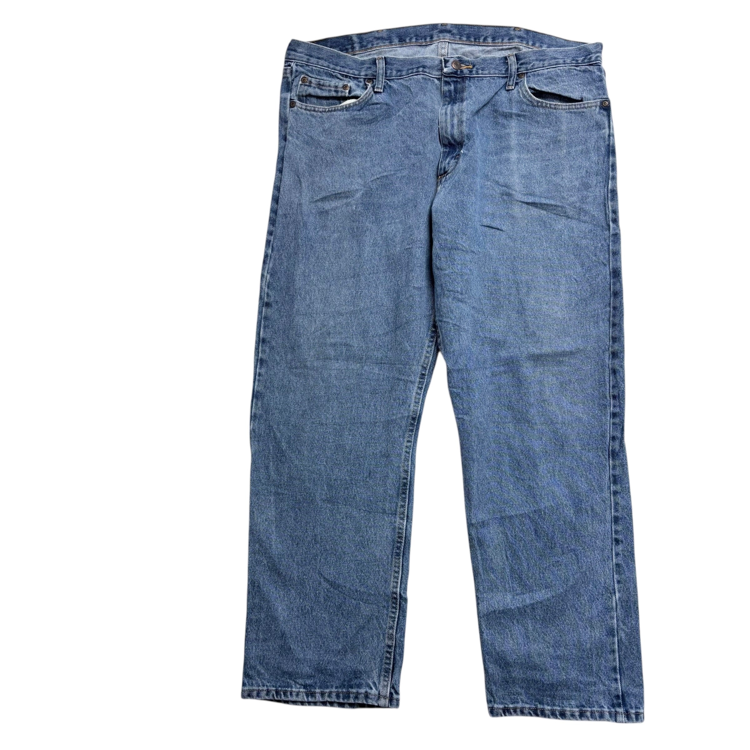 Wrangler Jeans W40 L29 Mens Mid Blue Baggy Relaxed Straight Fit Denim