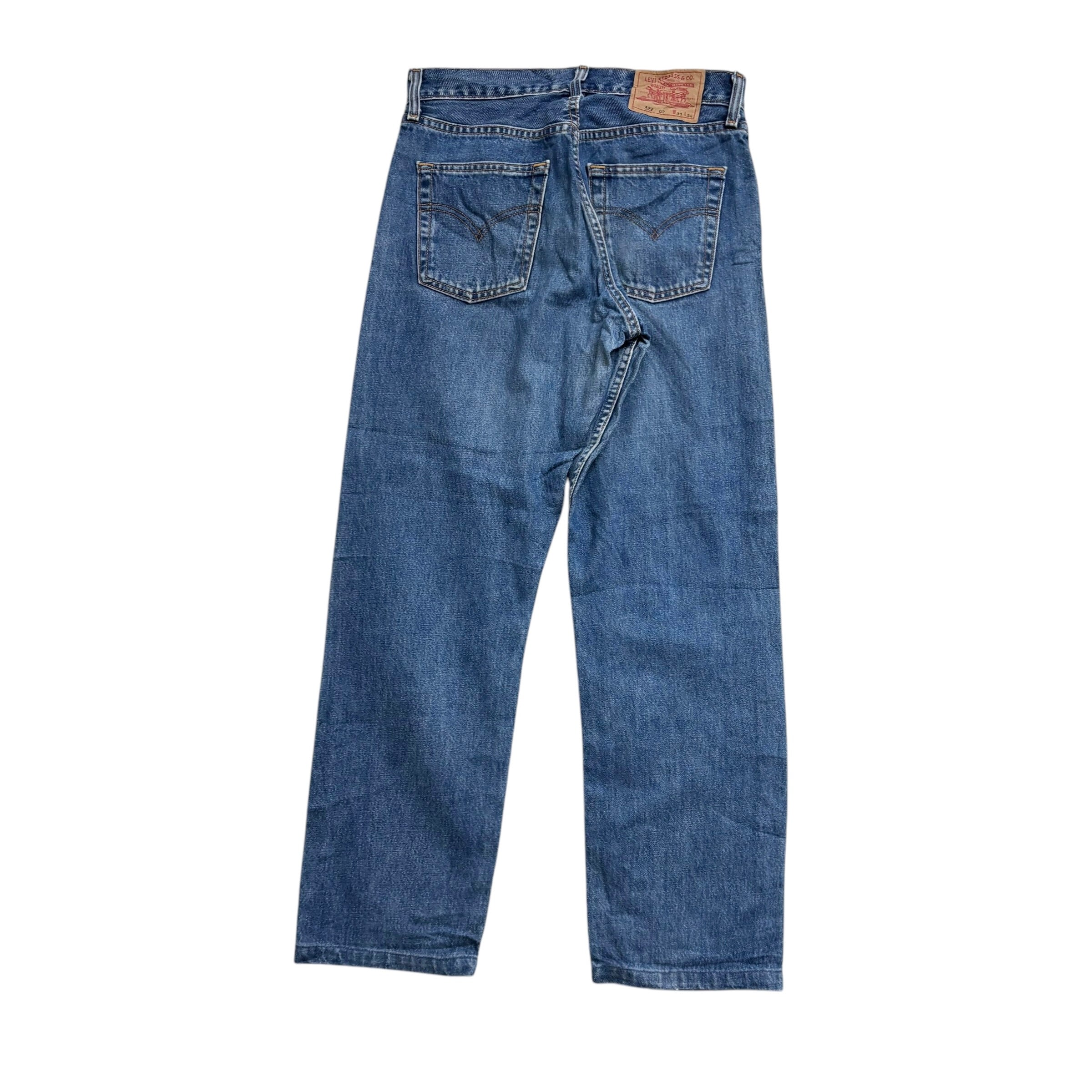 Levis Jeans W30 L30 Mens Mid Blue Regular Straight Fit Vintage Denim (E)