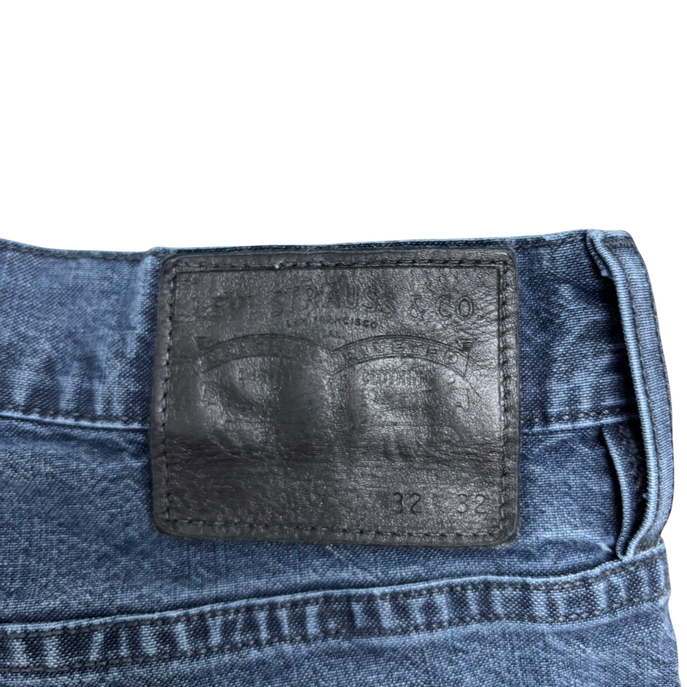 Levis 541 Jeans W32 L32 Mens Navy Blue Athletic Tapered Fit Stretch Denim