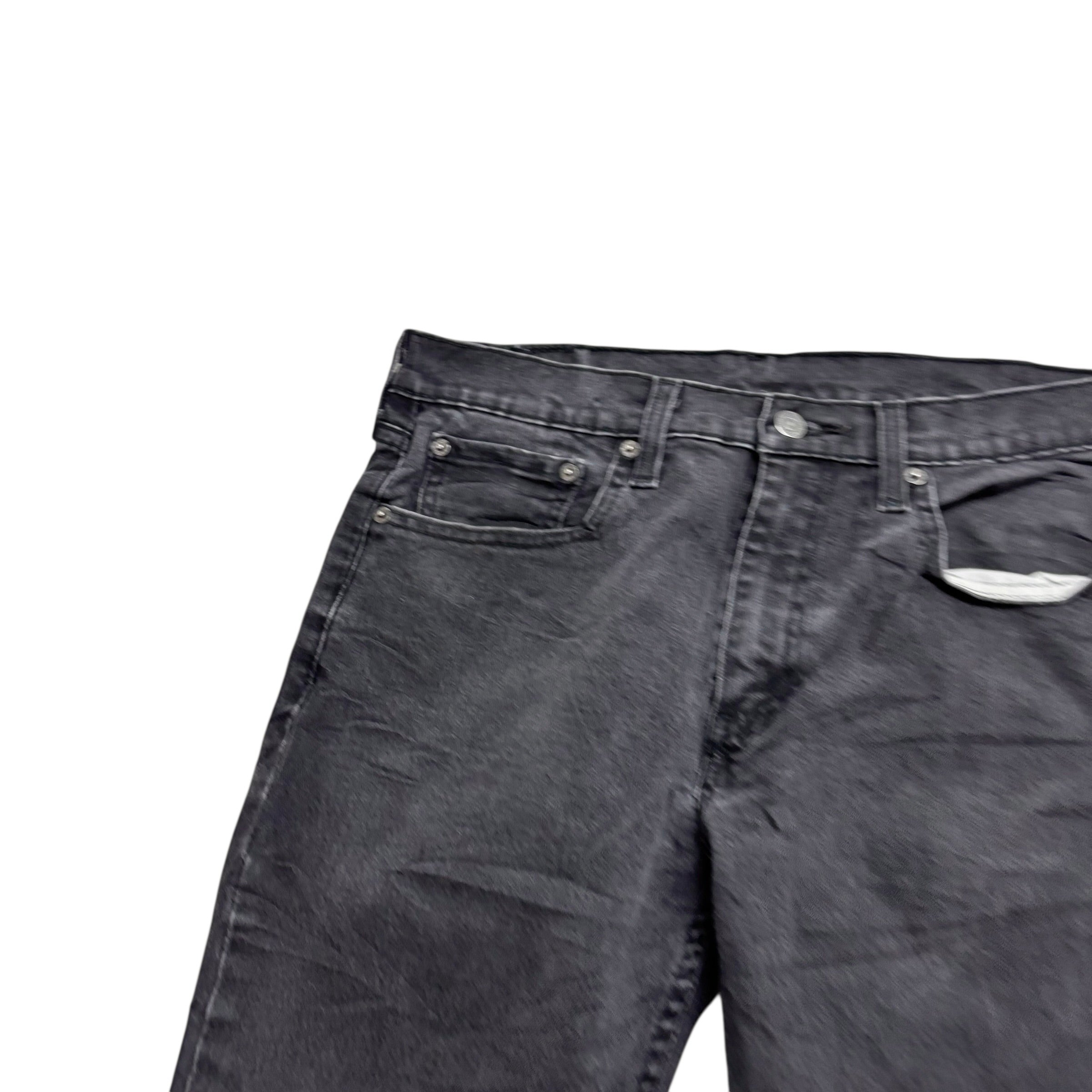 Levis 502 Jeans W32 L28 Mens Black Regular Tapered Fit Stretch Denim