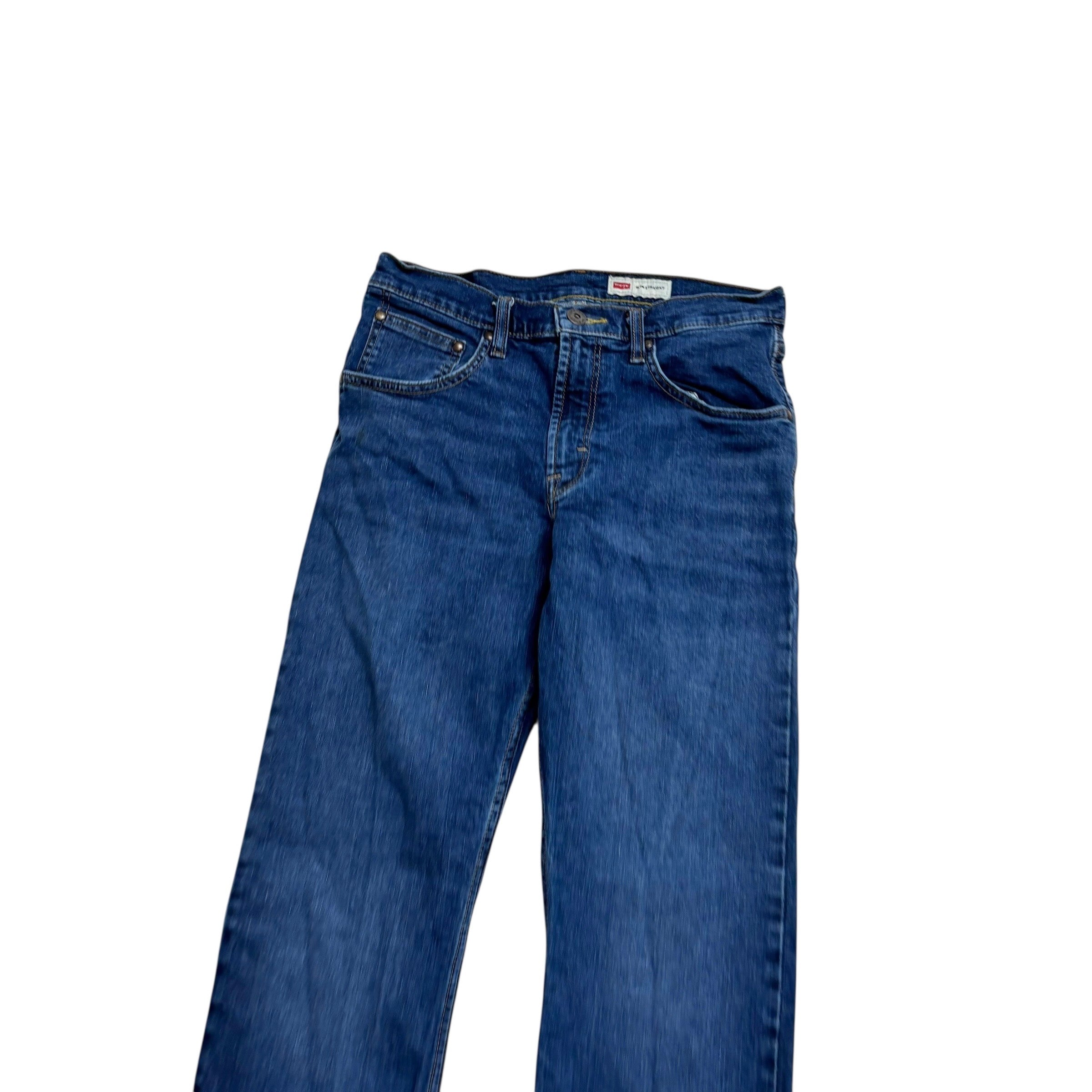 Wrangler Jeans W30 L32 Mens Dark Blue Slim Straight Fit Stretch Denim (E)