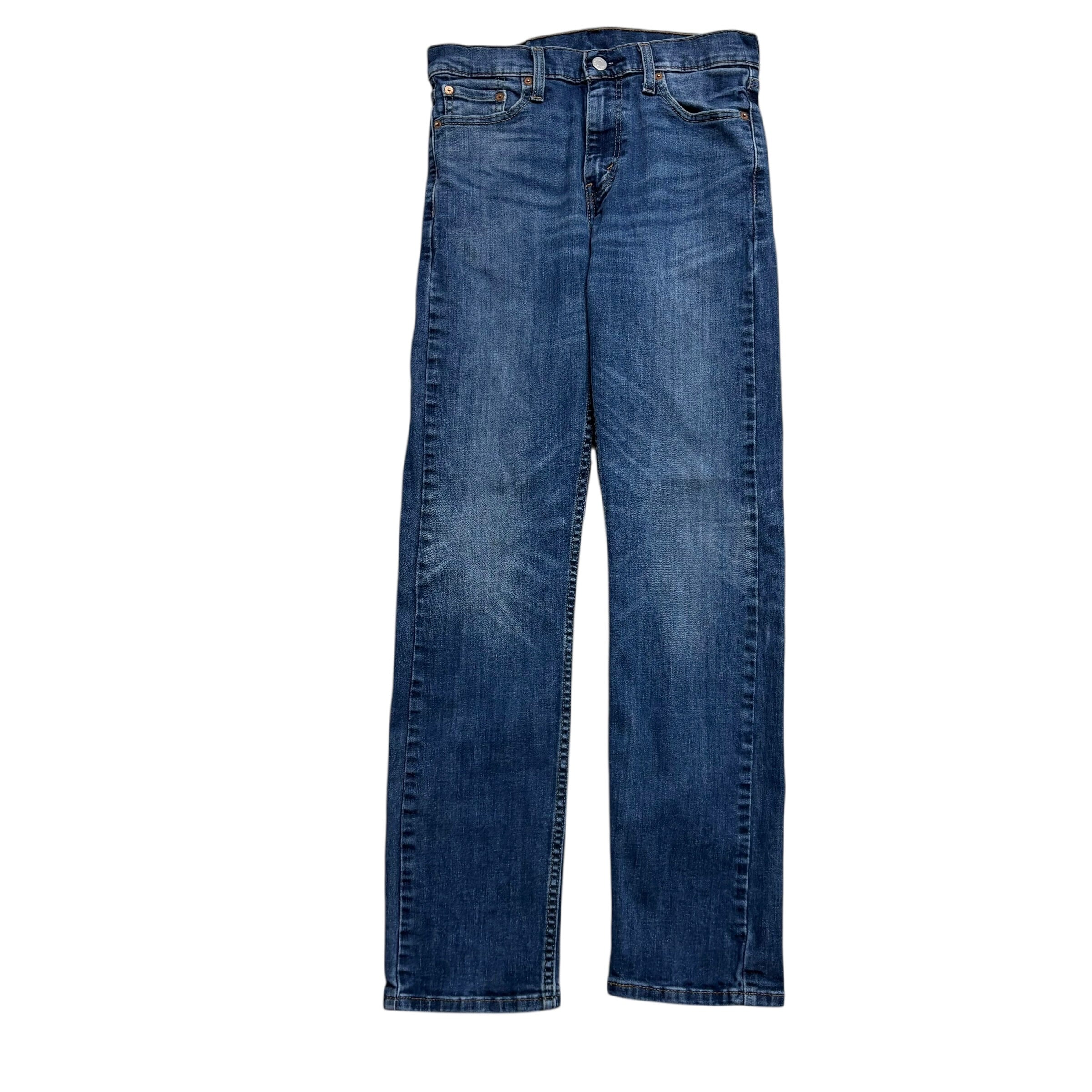 Levis 513 Jeans W30 L31 Mens Mid Blue Slim Straight Fit Stretch Denim (E)