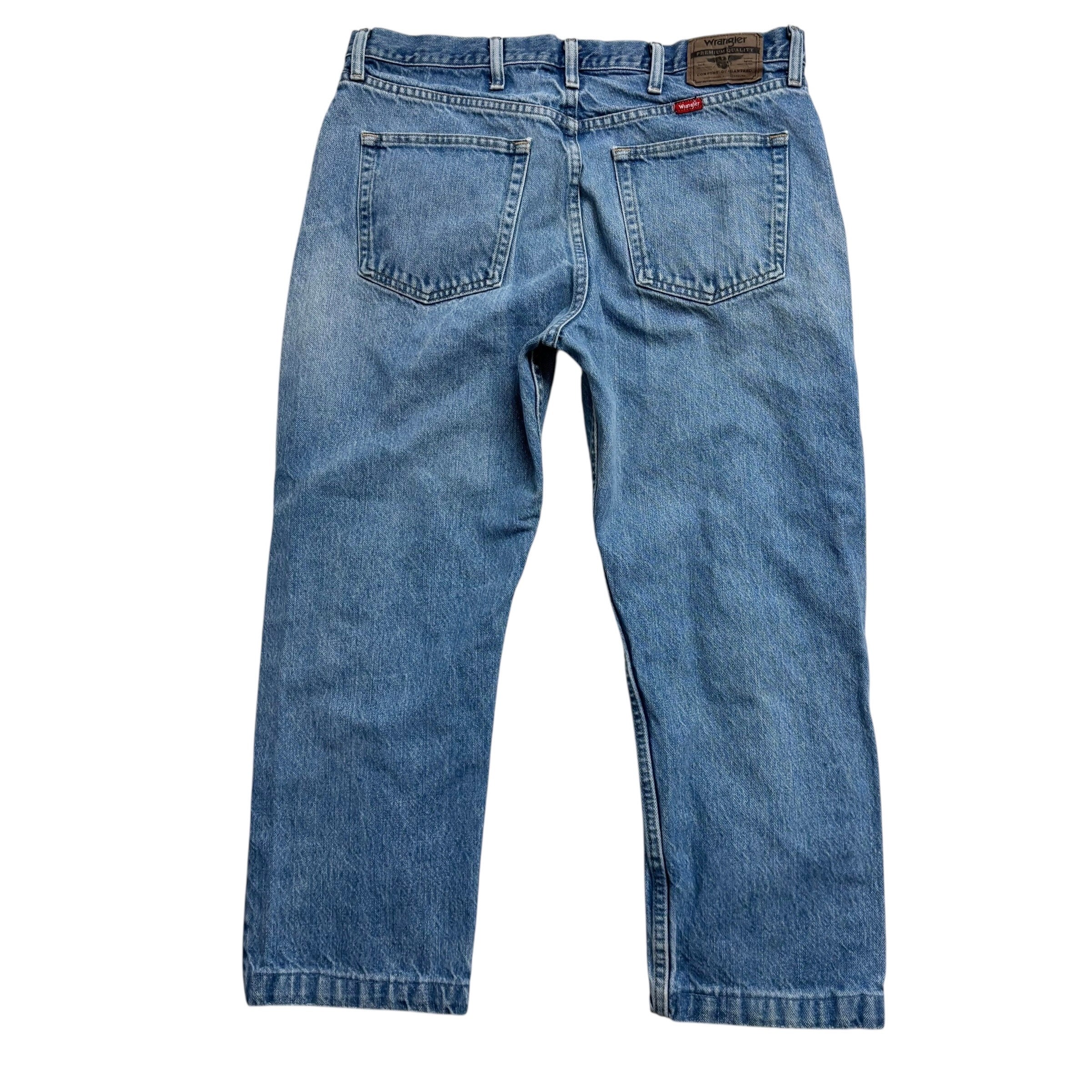 Wrangler Jeans W35 L25 Mens Light Blue Regular Straight Fit Denim