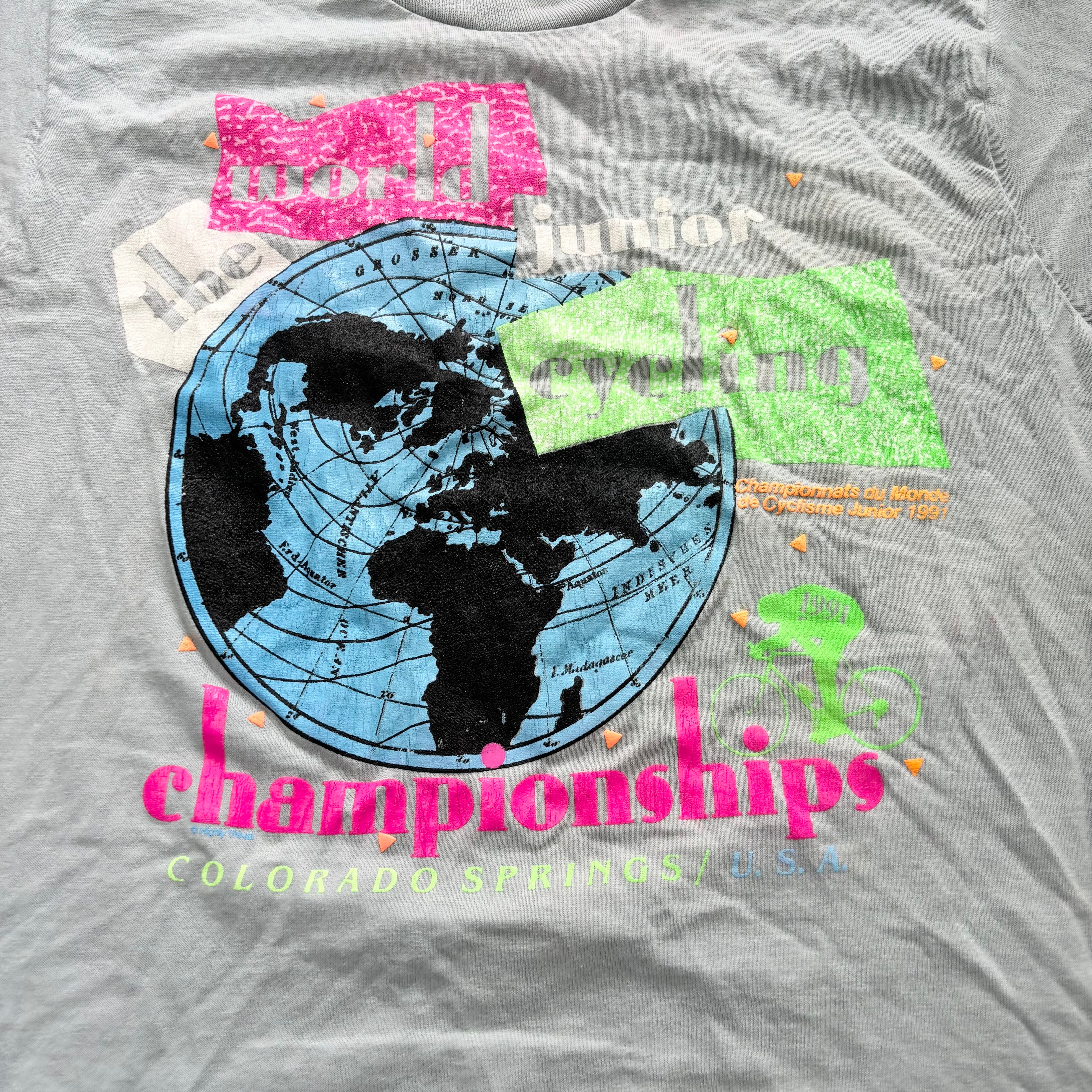 Vintage T Shirt Mens Small Grey Single Stitch Graphic Print 90s