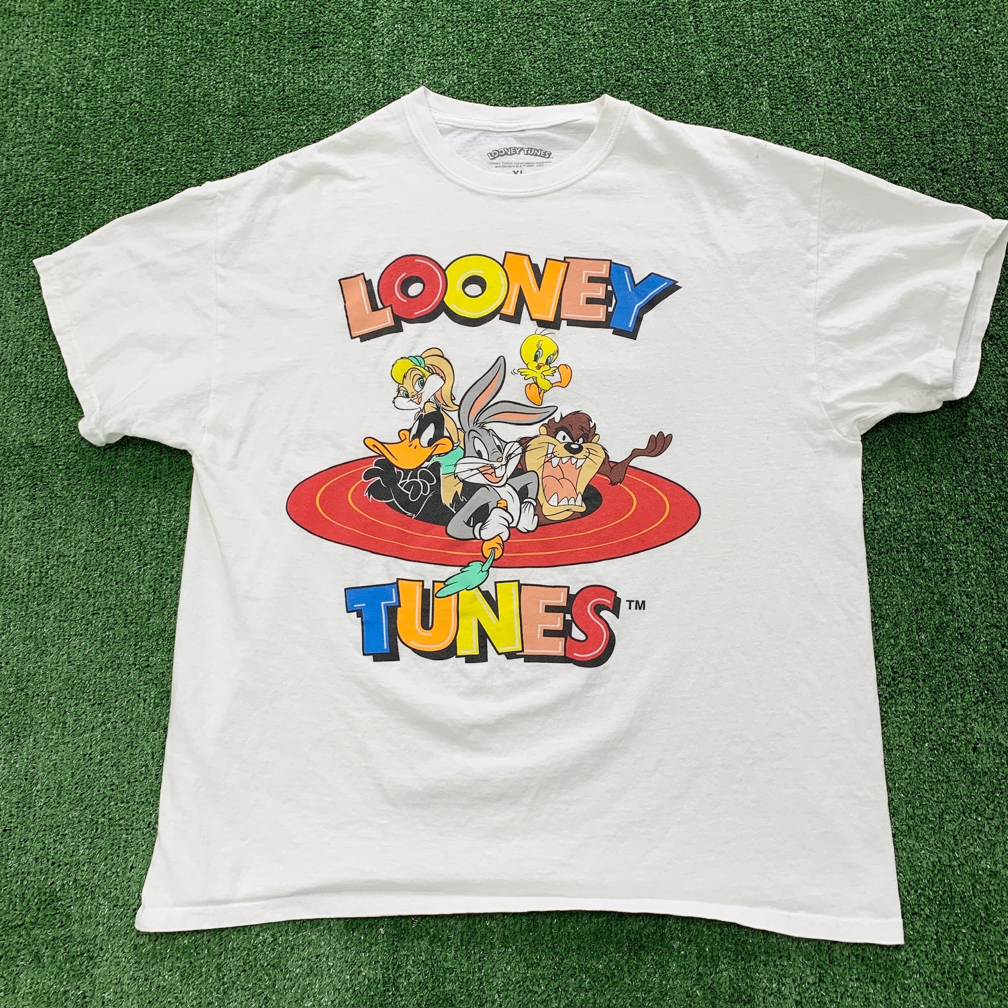 Looney Tunes T Shirt Mens XL White Cartoon Comics