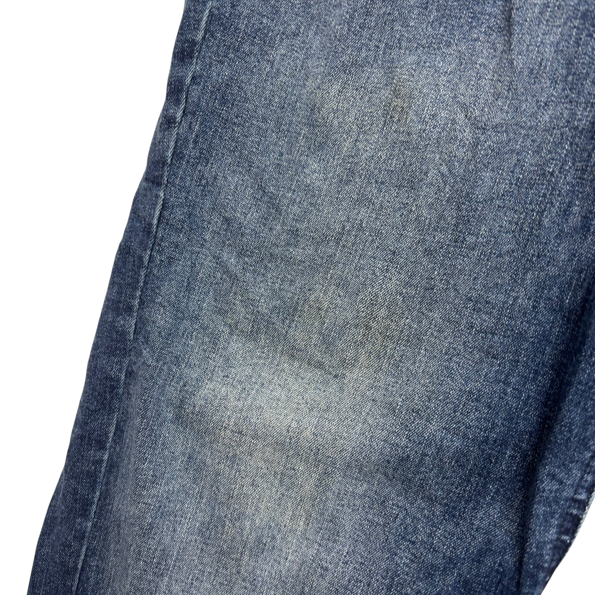 Levis 541 Jeans W36 L34 Mens Navy Blue Athletic Tapered Fit Stretch Denim