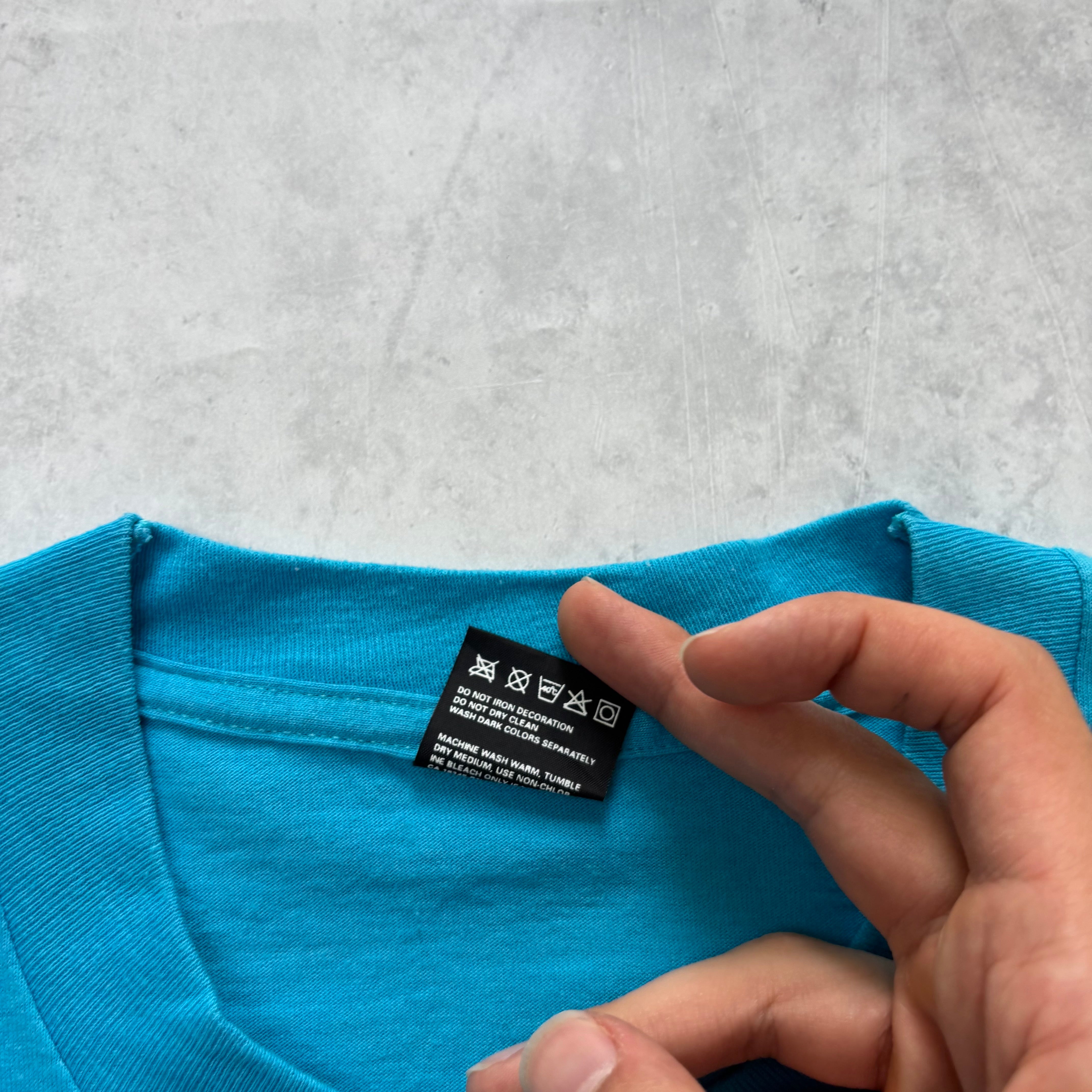 Vintage T Shirt Mens XL Blue Single Stitch Graphic Print 90s Tourist (E)