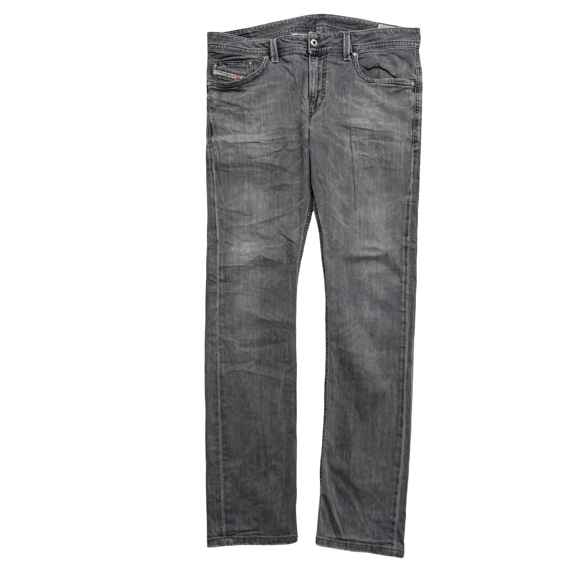 Diesel Thavar Jeans W34 L31 Mens Grey Slim Skinny Fit Stretch Denim