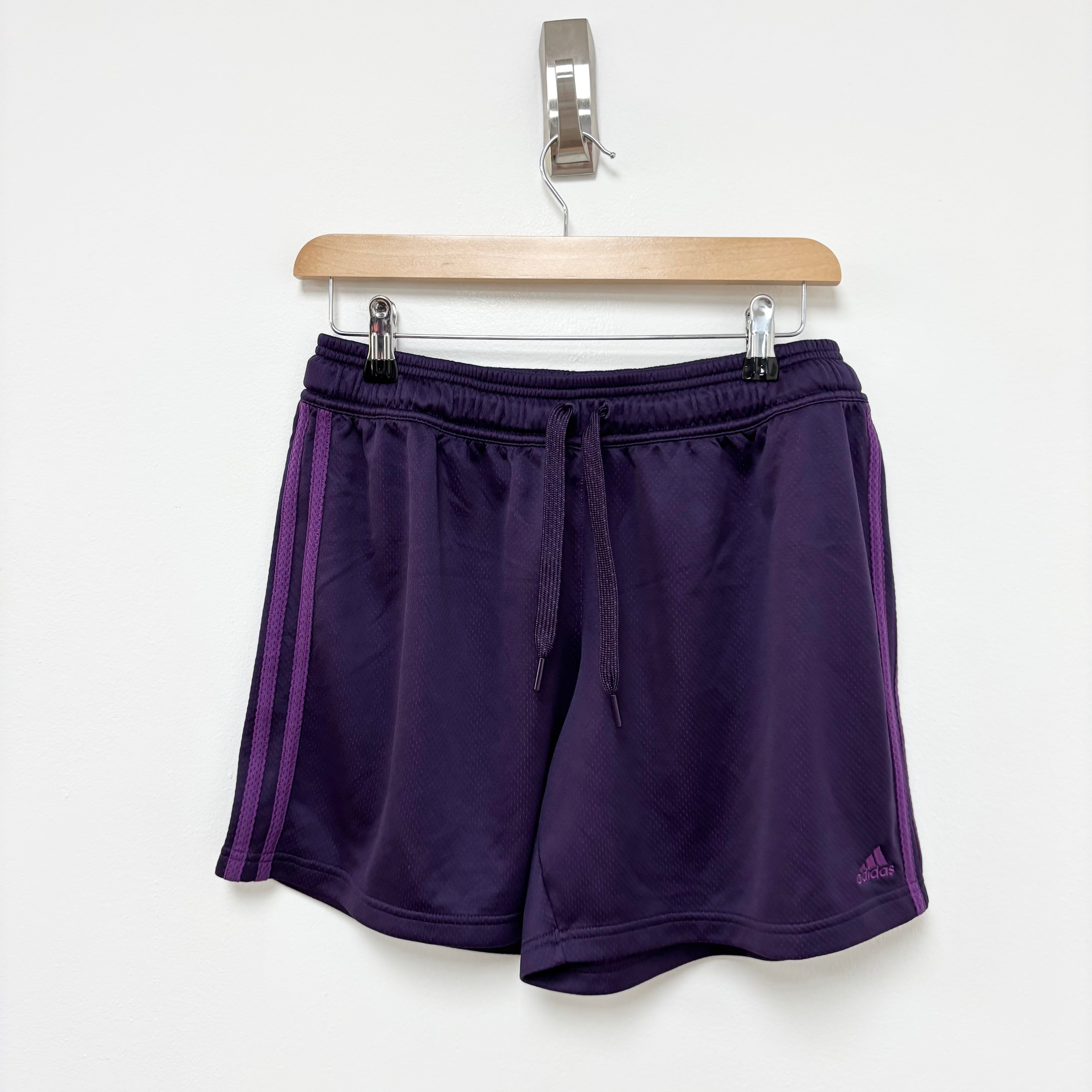 Adidas Shorts Womens Medium Purple Sports Running Gym Athletic (E)