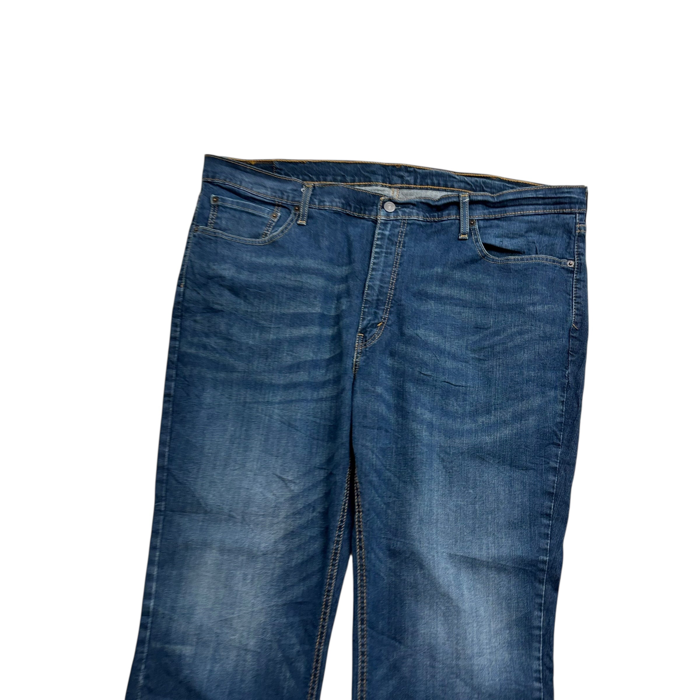 Levis 541 Jeans W46 L30 Mens Dark Blue Athletic Tapered Fit Stretch Denim (E)