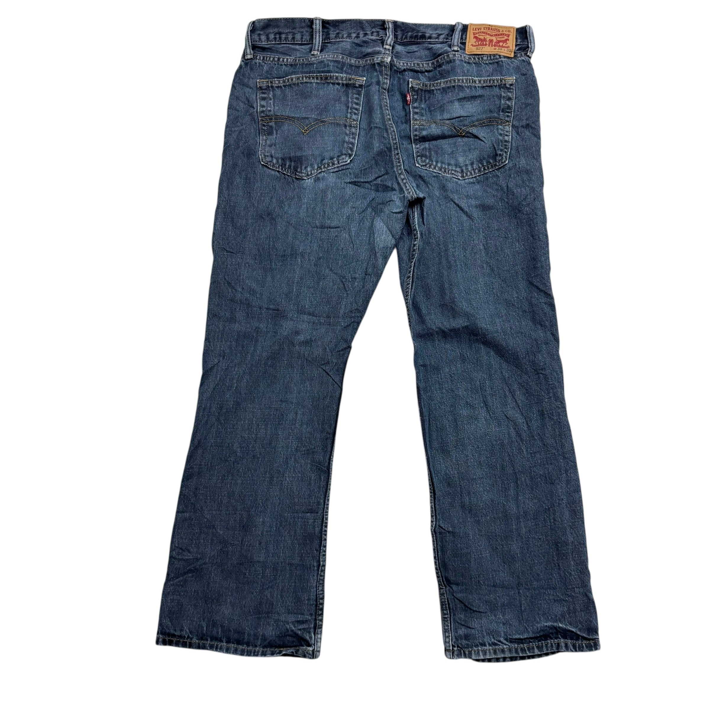 Levis 527 Jeans W38 L30 Mens Mid Blue Slim Bootcut Fit Denim