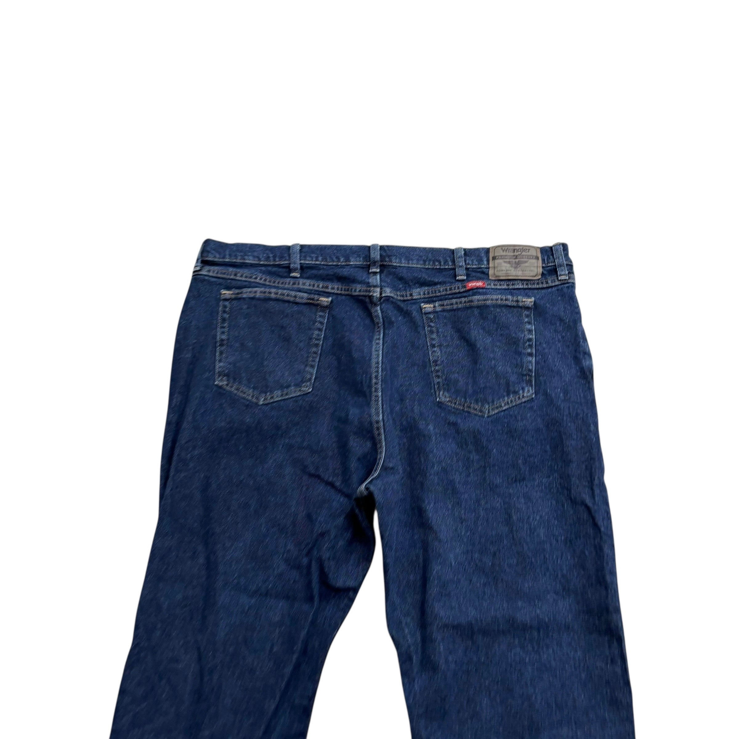 Wrangler Jeans W44 L30 Mens Dark Blue Regular Straight Fit Stretch Denim