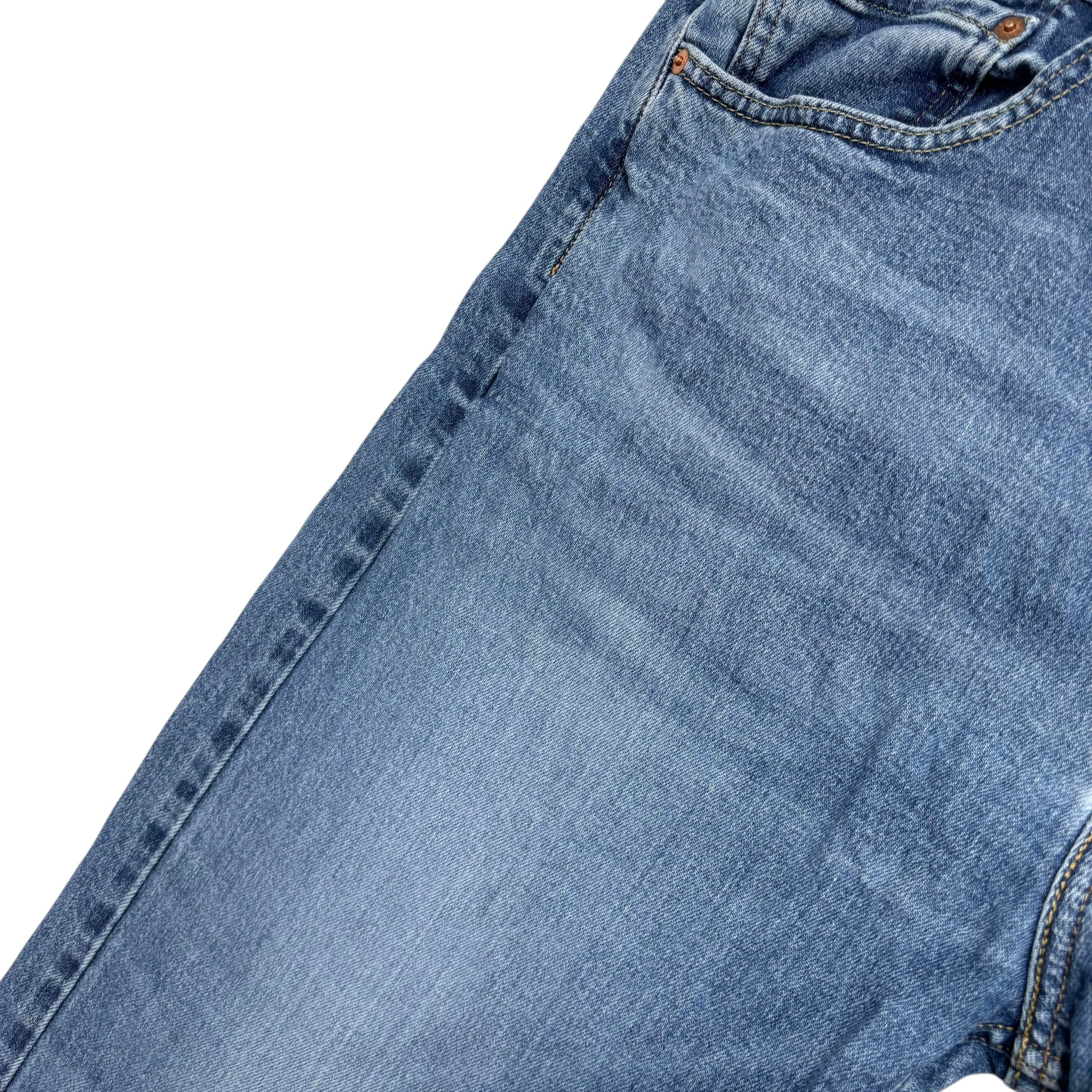 Levis 505 Jeans W40 L34 Mens Mid Blue Regular Straight Fit Stretch Denim