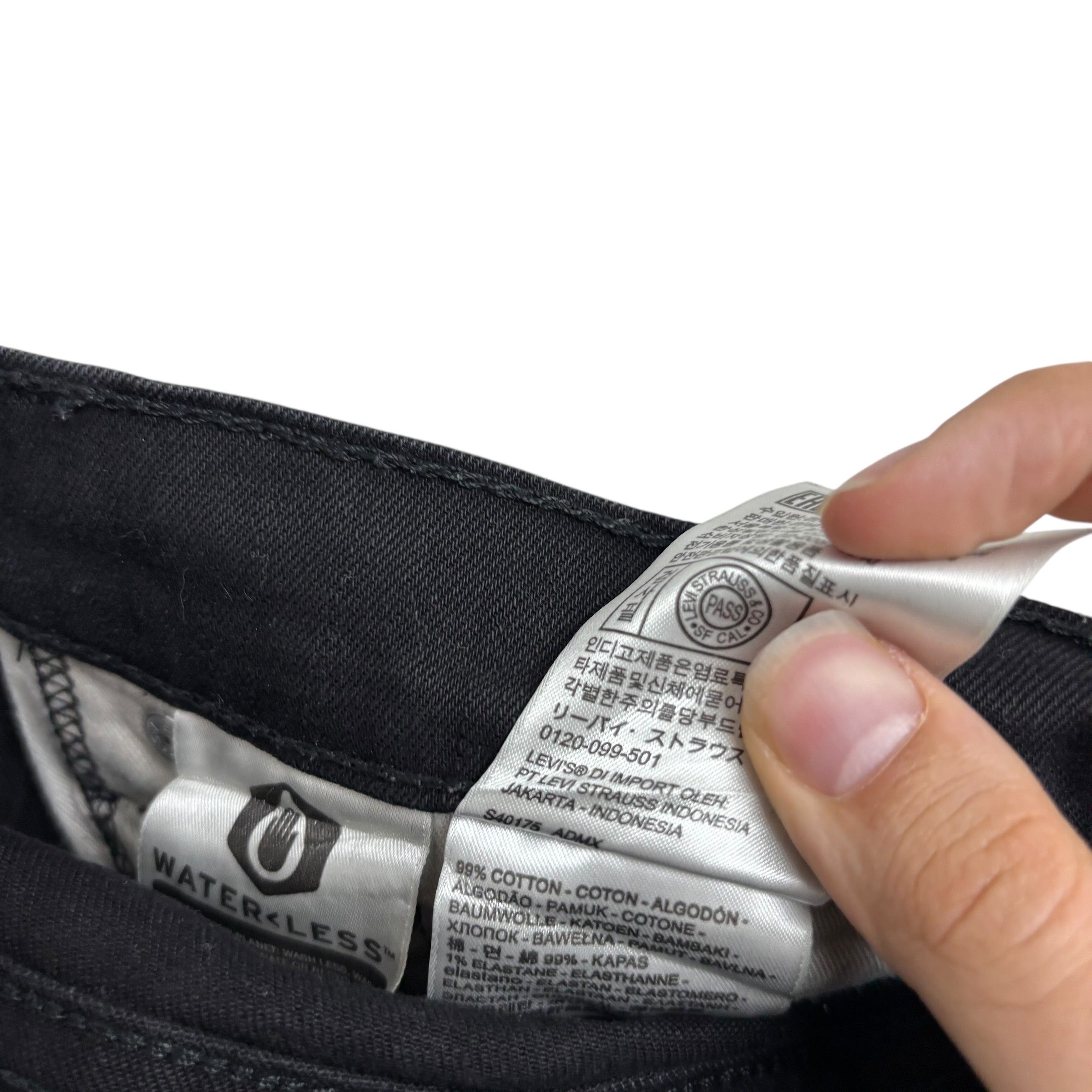 Levis 531 Jeans W36 L30 Mens Black Athletic Slim Fit Stretch Denim (E)