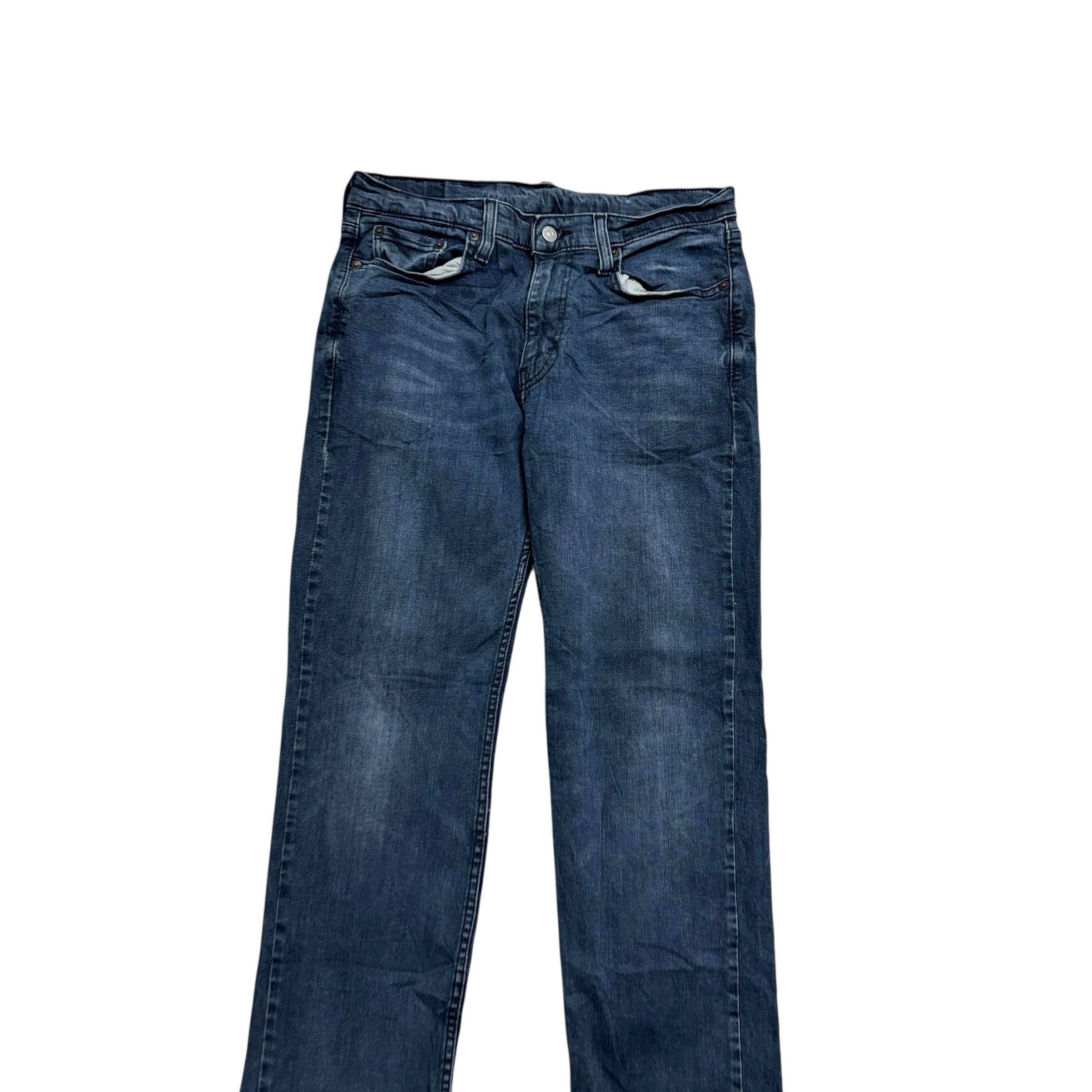 Levis 514 Jeans W30 L30 Mens Navy Blue Regular Straight Fit Stretch Denim