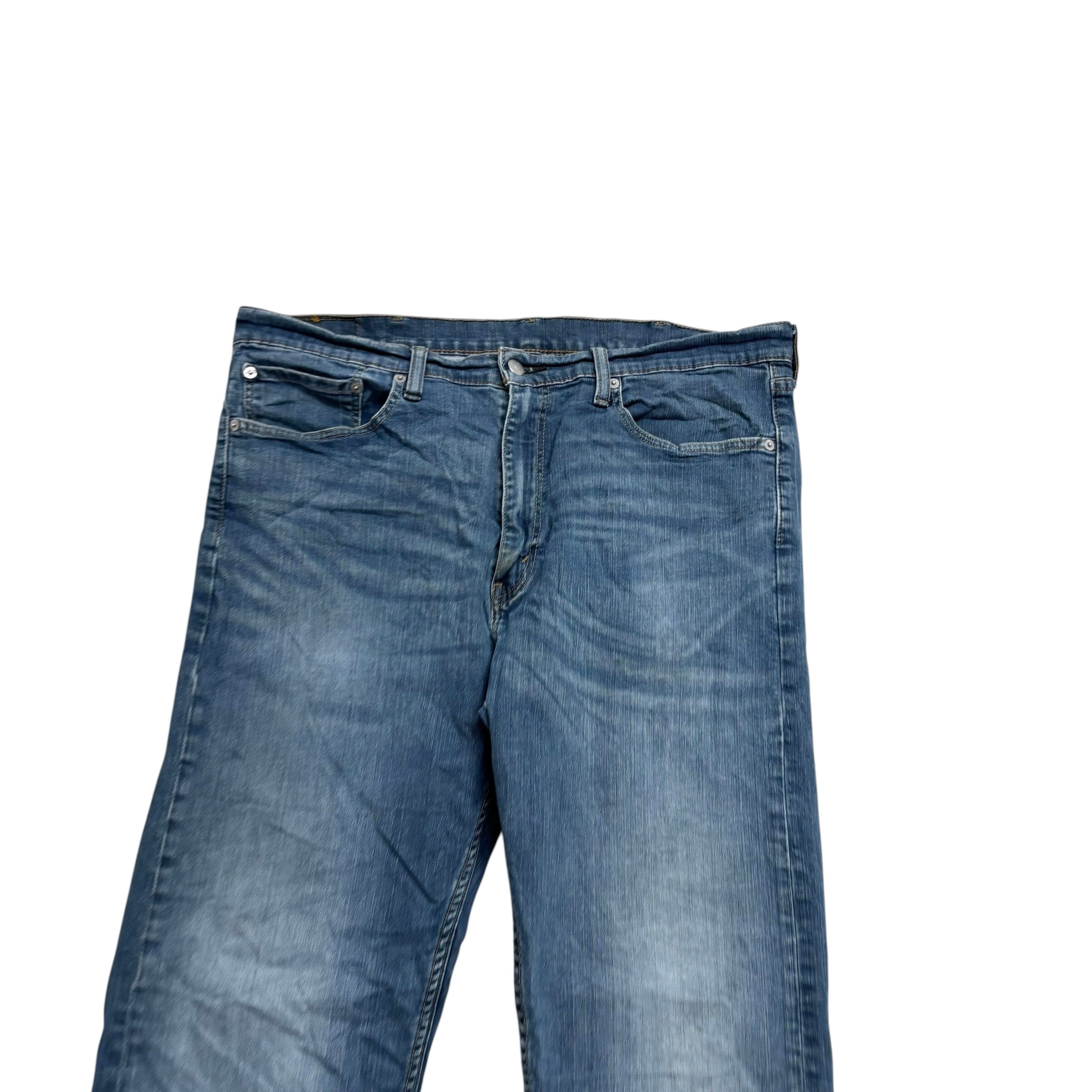 Levis 505 Jeans W38 L29 Mens Dark Blue Regular Straight Fit Stretch Denim