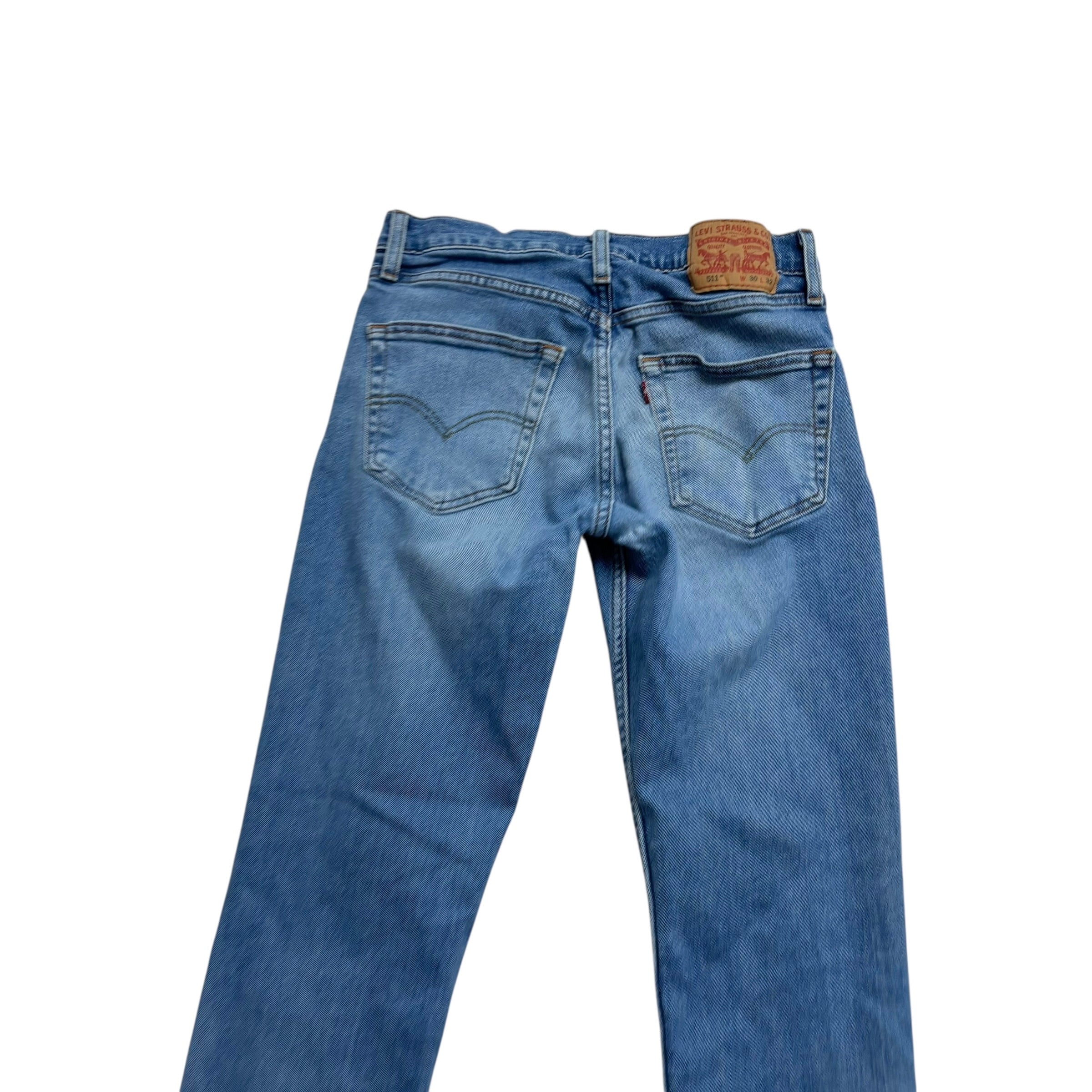 Levis 511 Jeans W30 L32 Mens Mid Blue Slim Fit Stretch Denim