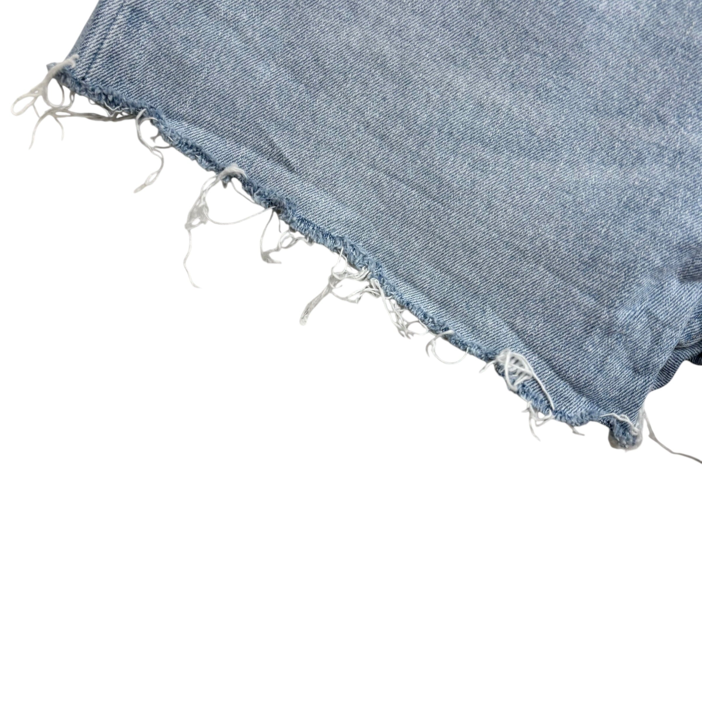 Wrangler Denim Shorts W36 Mens Light Blue Cut Off 3in Stretch