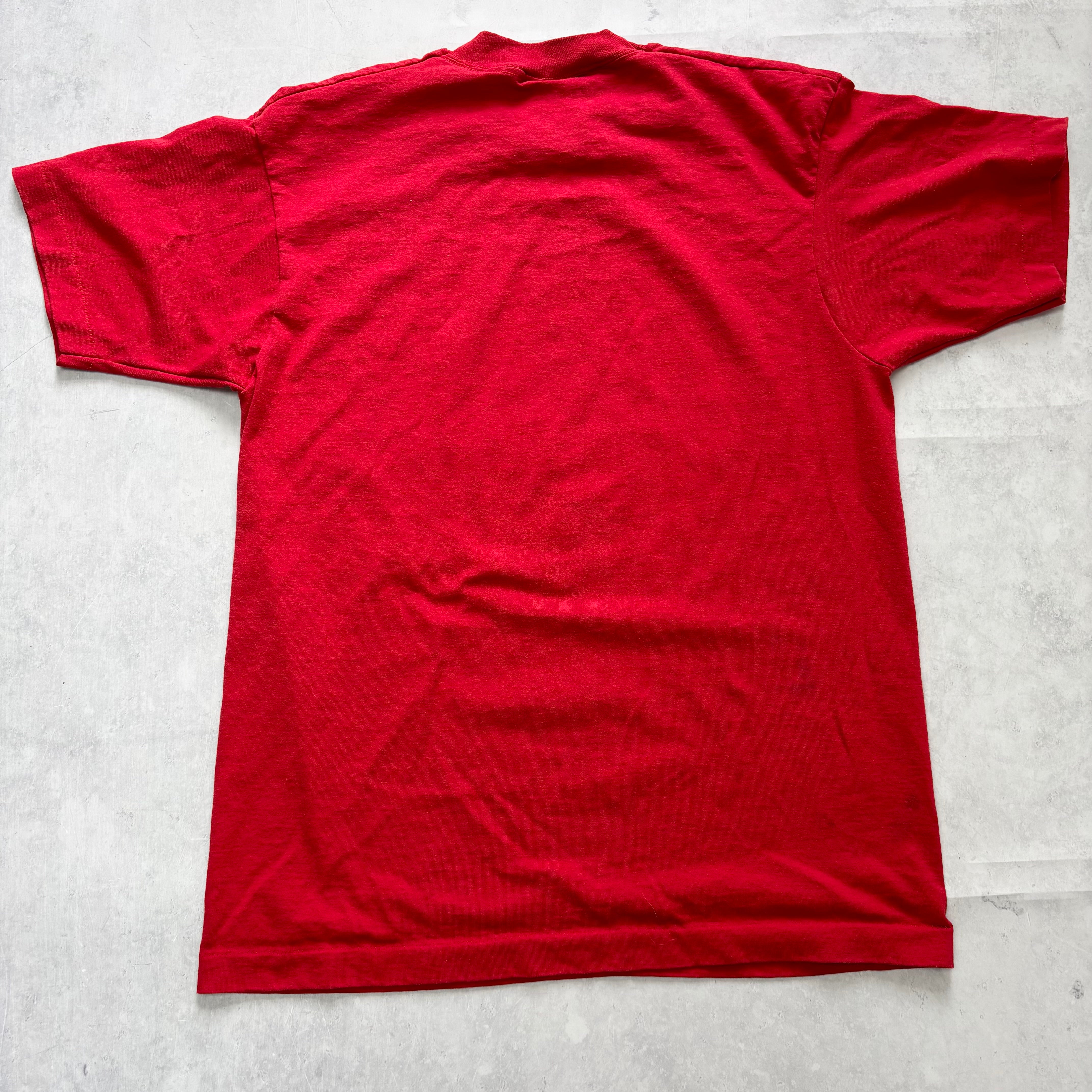 Vintage T Shirt Mens Medium Red Single Stitch Graphic Print 90s USA (E)