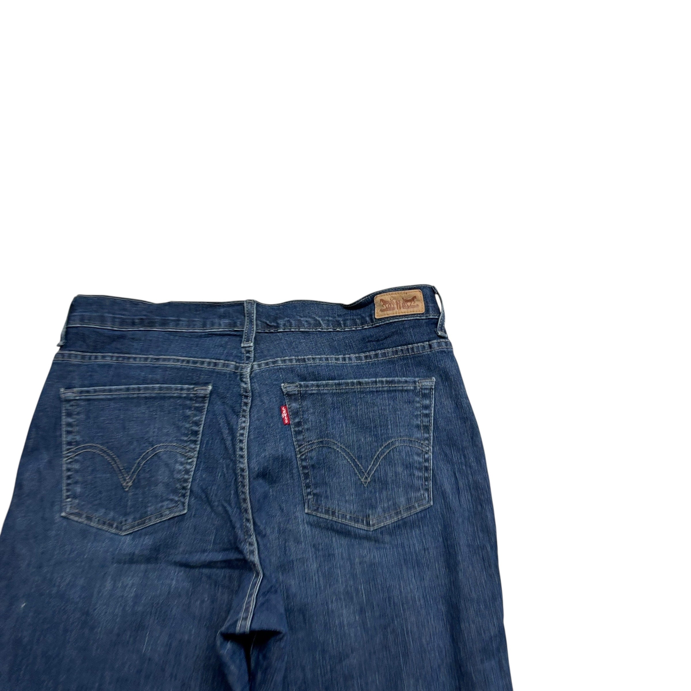 Levis 512 Jeans W32 L30 Womens Slimming Bootcut Dark Blue Stretch Denim (E)