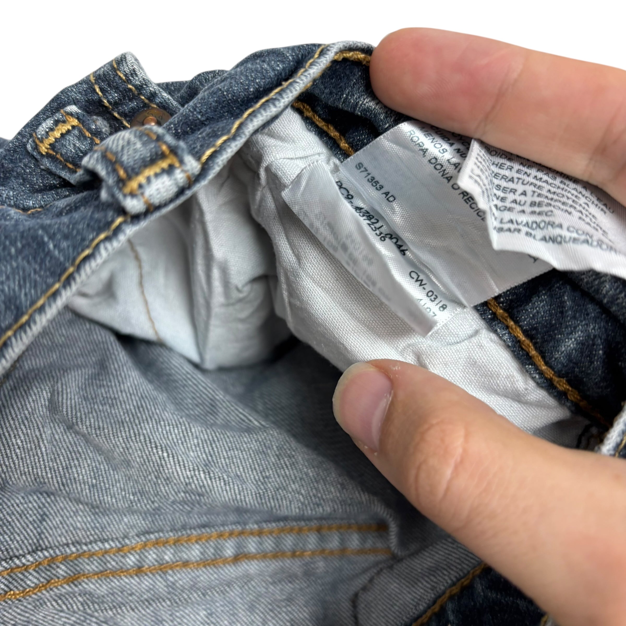 Levis Denizen Jeans W36 L30 Mens Dark Blue Relaxed Baggy Fit Stretch