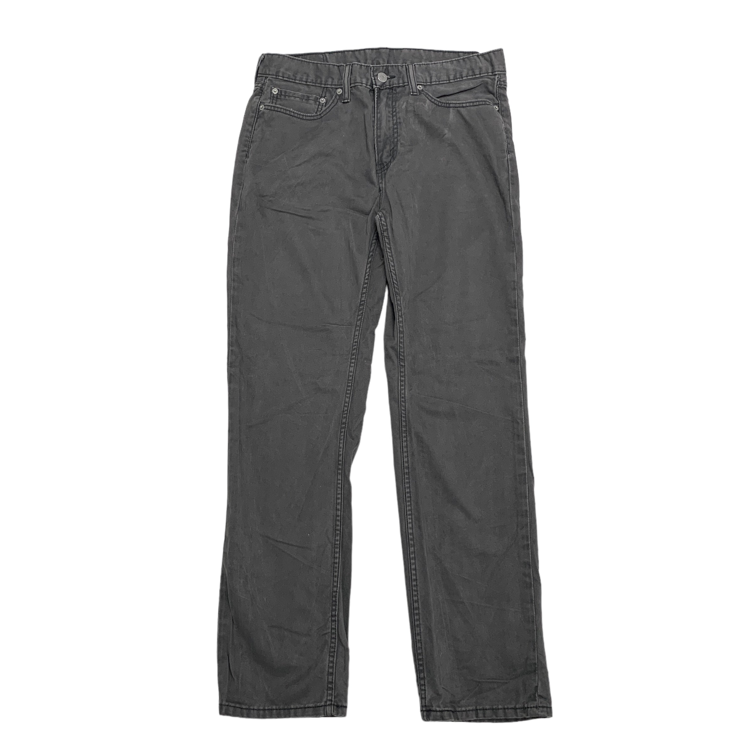 Levis 514 Trousers W32 L30 Mens Dark Grey Chino Straight Fit Cotton