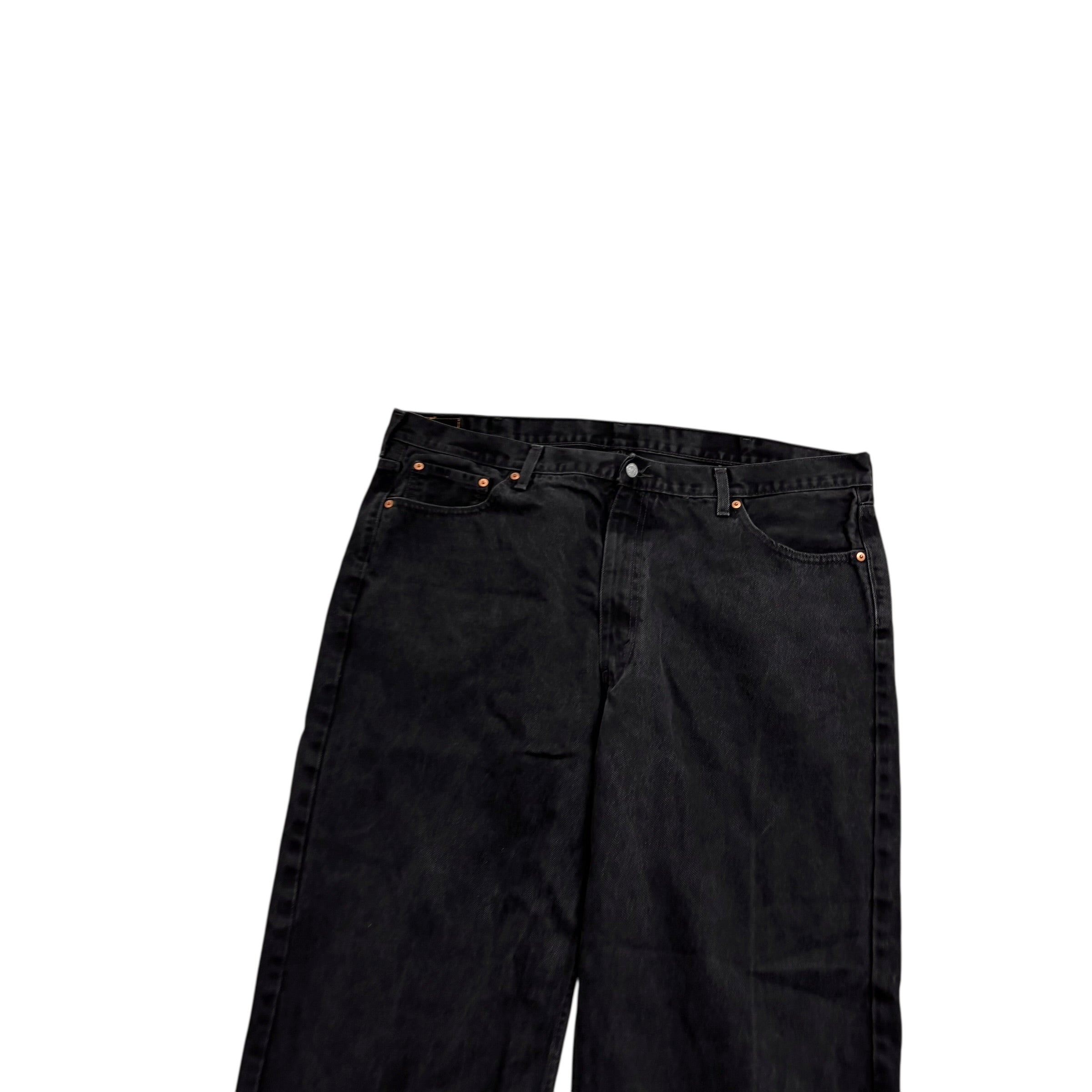 Levis 550 Jeans W44 L34 Mens Black Baggy Relaxed Straight Fit Denim (E)