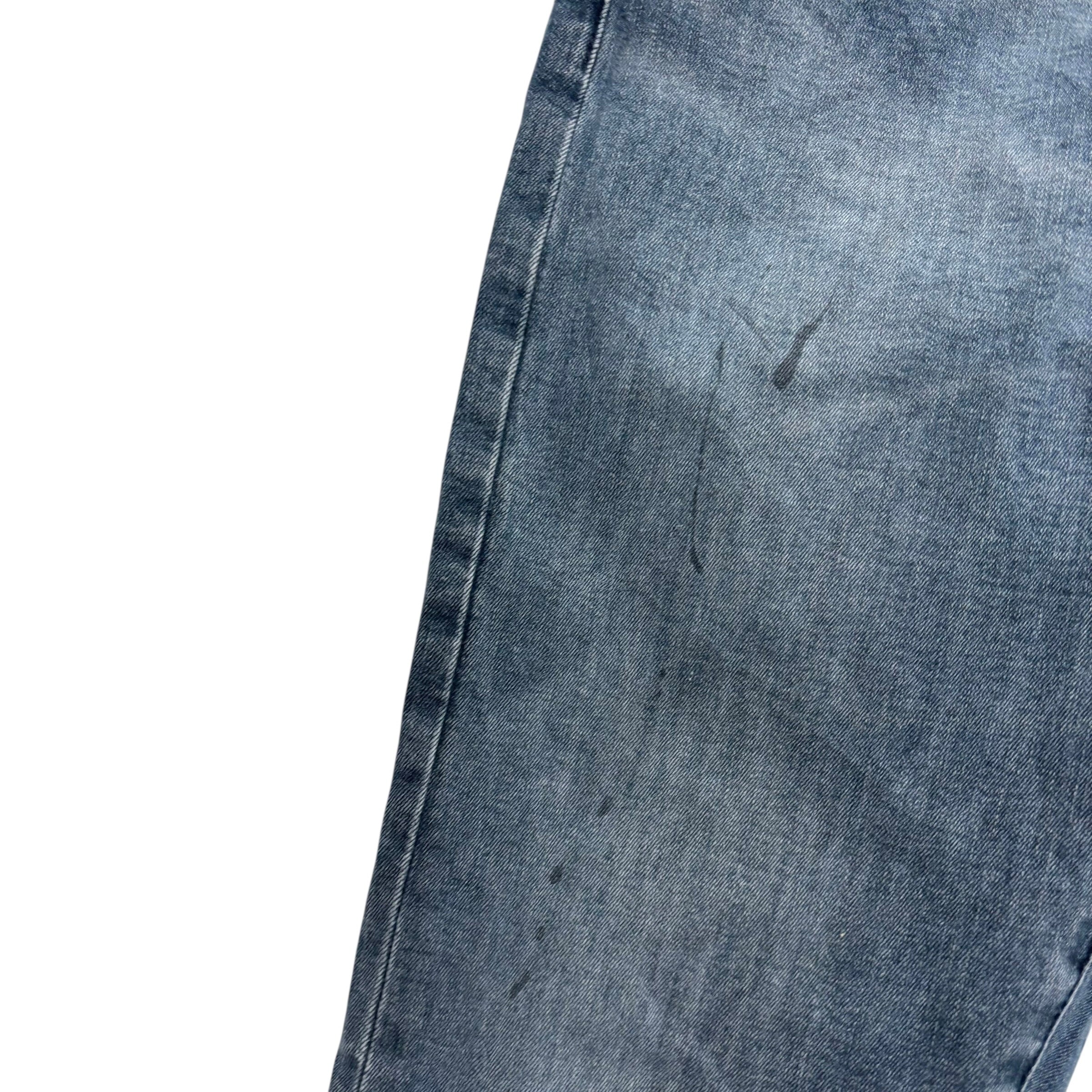 Levis 510 Jeans W34 L32 Mens Navy Blue Skinny Fit Stretch Denim (F)