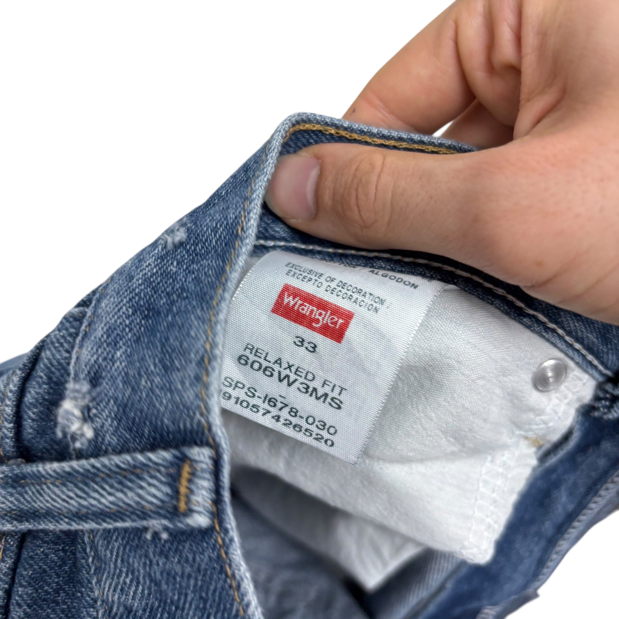 Wrangler Baggy Jorts W33 Mens Denim Shorts Mid Blue Relaxed Fit (F)