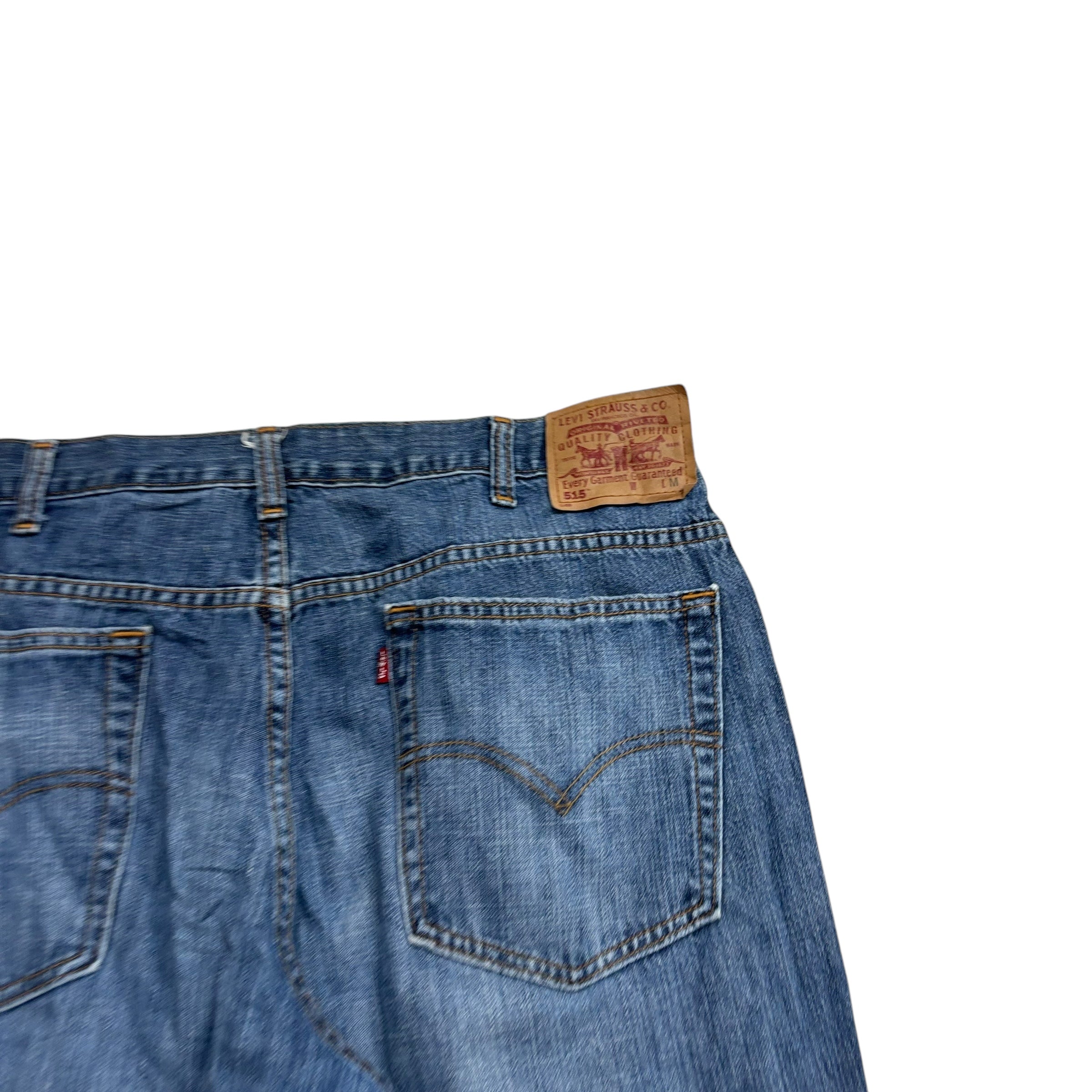 Levis 515 Jeans W38 L30 Womens Mid Blue Bootcut Fit Vintage Denim (E)