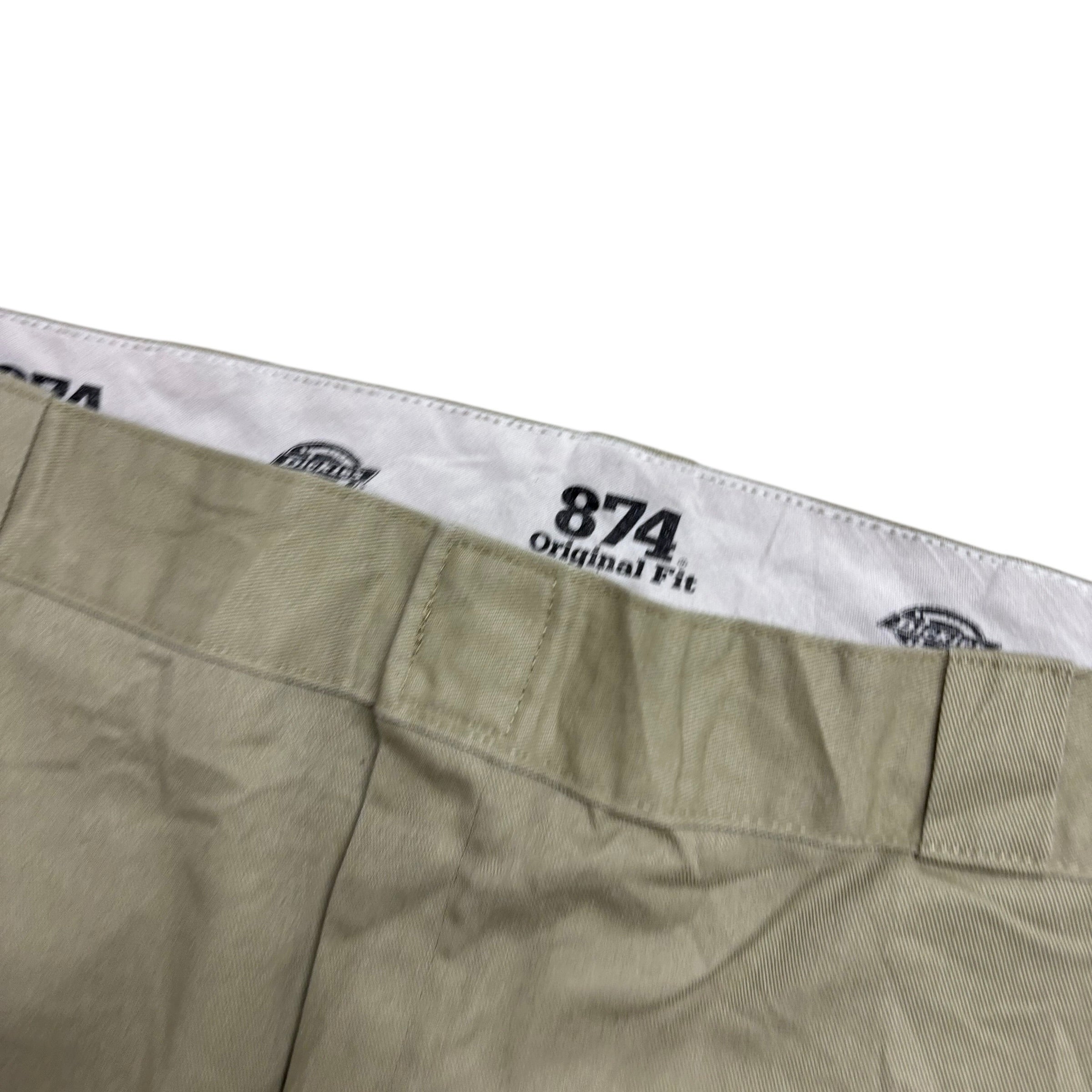 Dickies 874 Trousers W38 L29 Mens Beige Original Straight Fit Pants