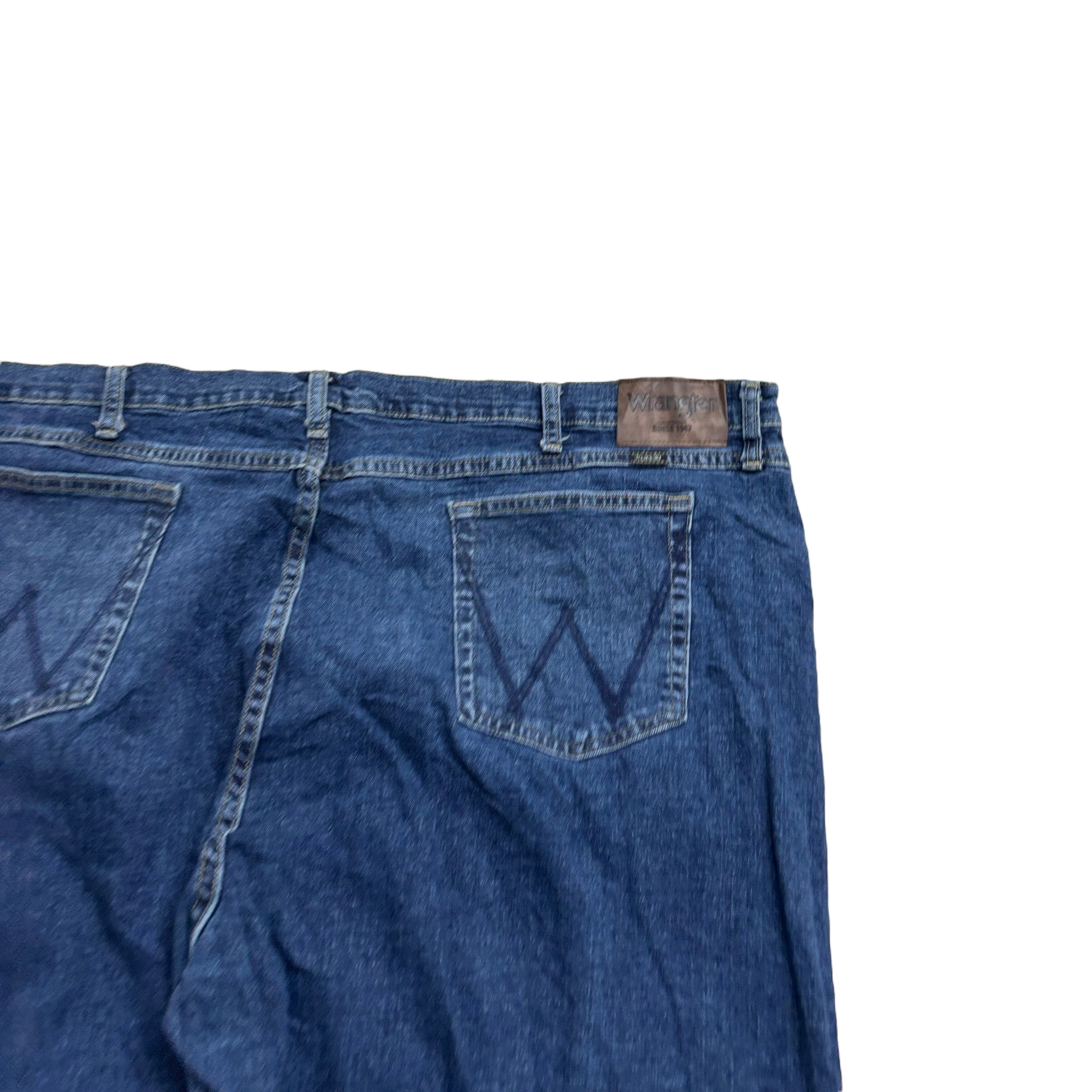Wrangler Jeans W50 L30 Mens Dark Blue Relaxed Straight Fit Stretch Denim (E)