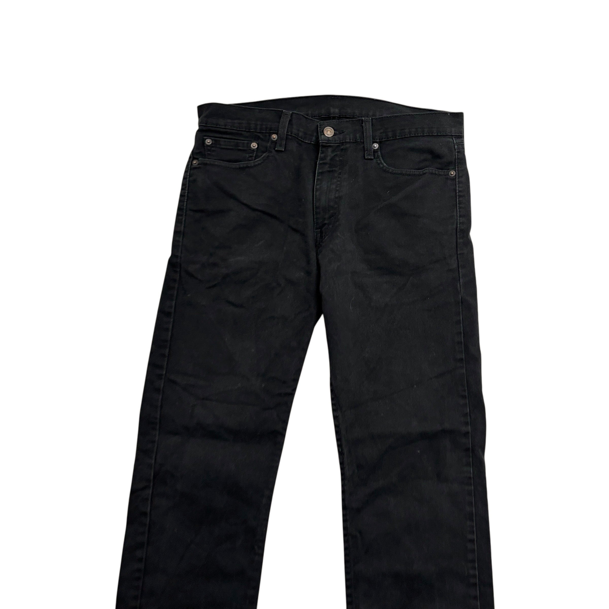 Levis 513 Jeans W32 L30 Mens Black Slim Straight Fit Stretch Denim