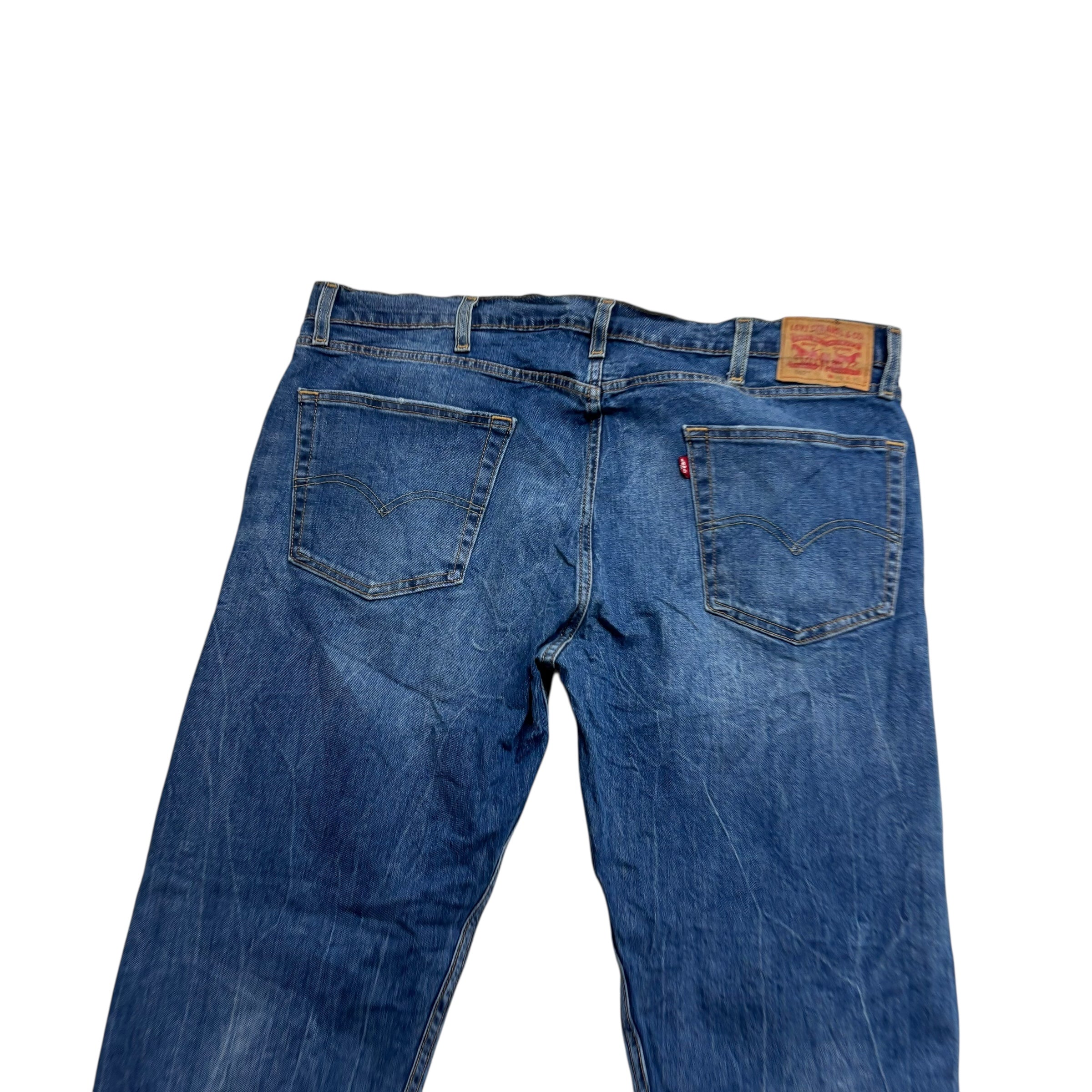 Levis 502 Jeans W40 L30 Mens Mid Blue Regular Tapered Fit Stretch Denim (E)