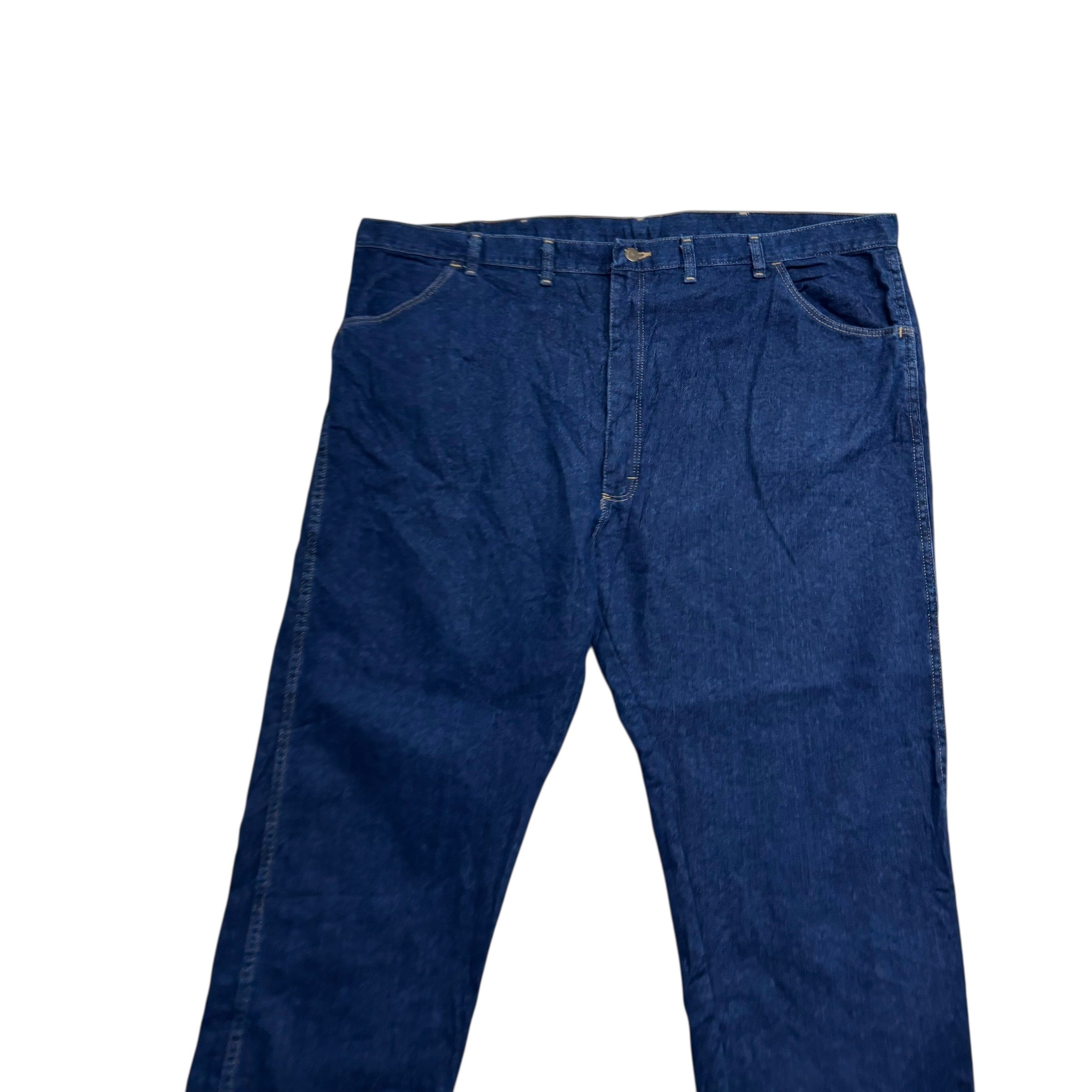 Wrangler Jeans W48 L30 Mens Dark Blue Regular Straight Fit Denim (E)