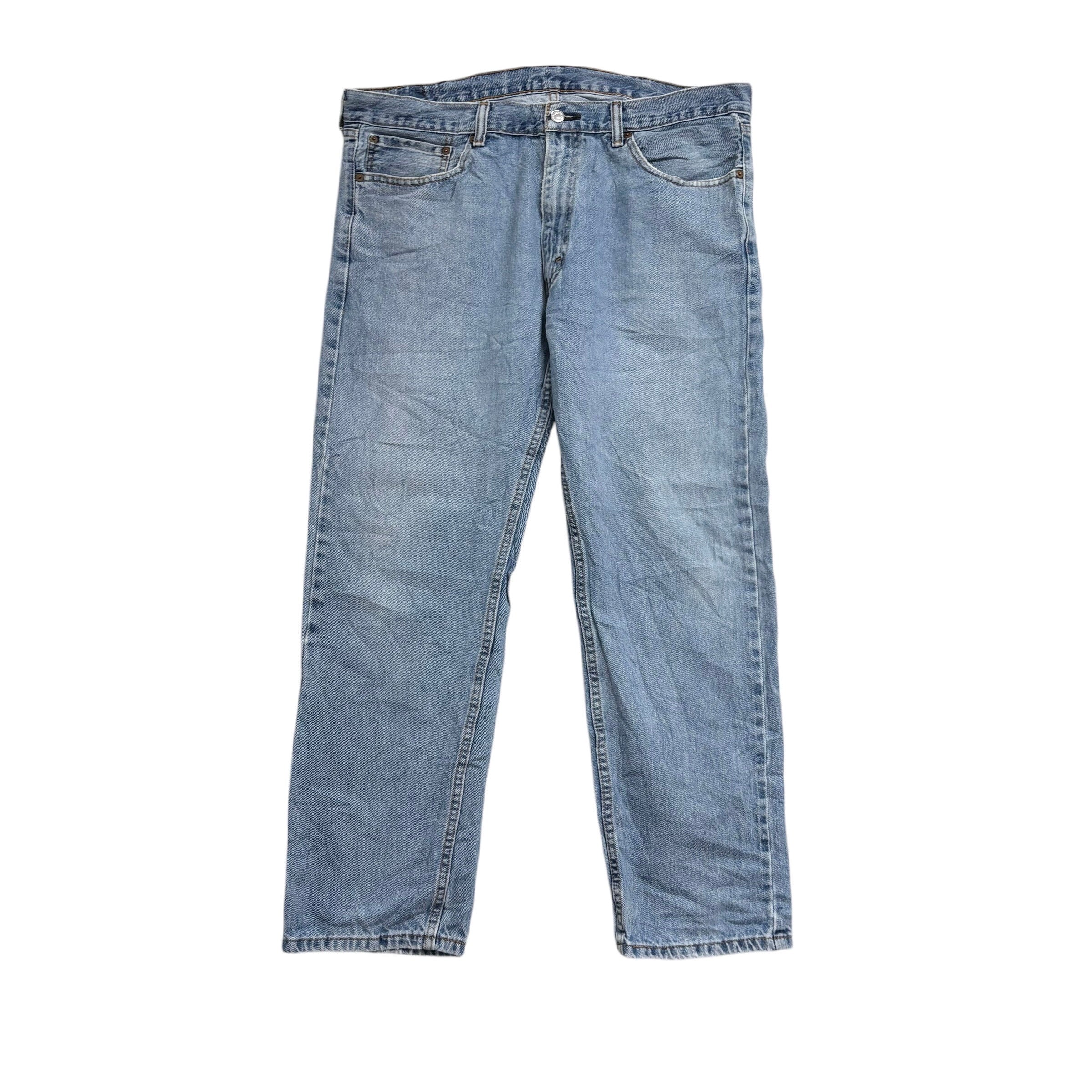 Levis 505 Jeans W38 L30 Mens Light Blue Regular Straight Fit Vintage Denim