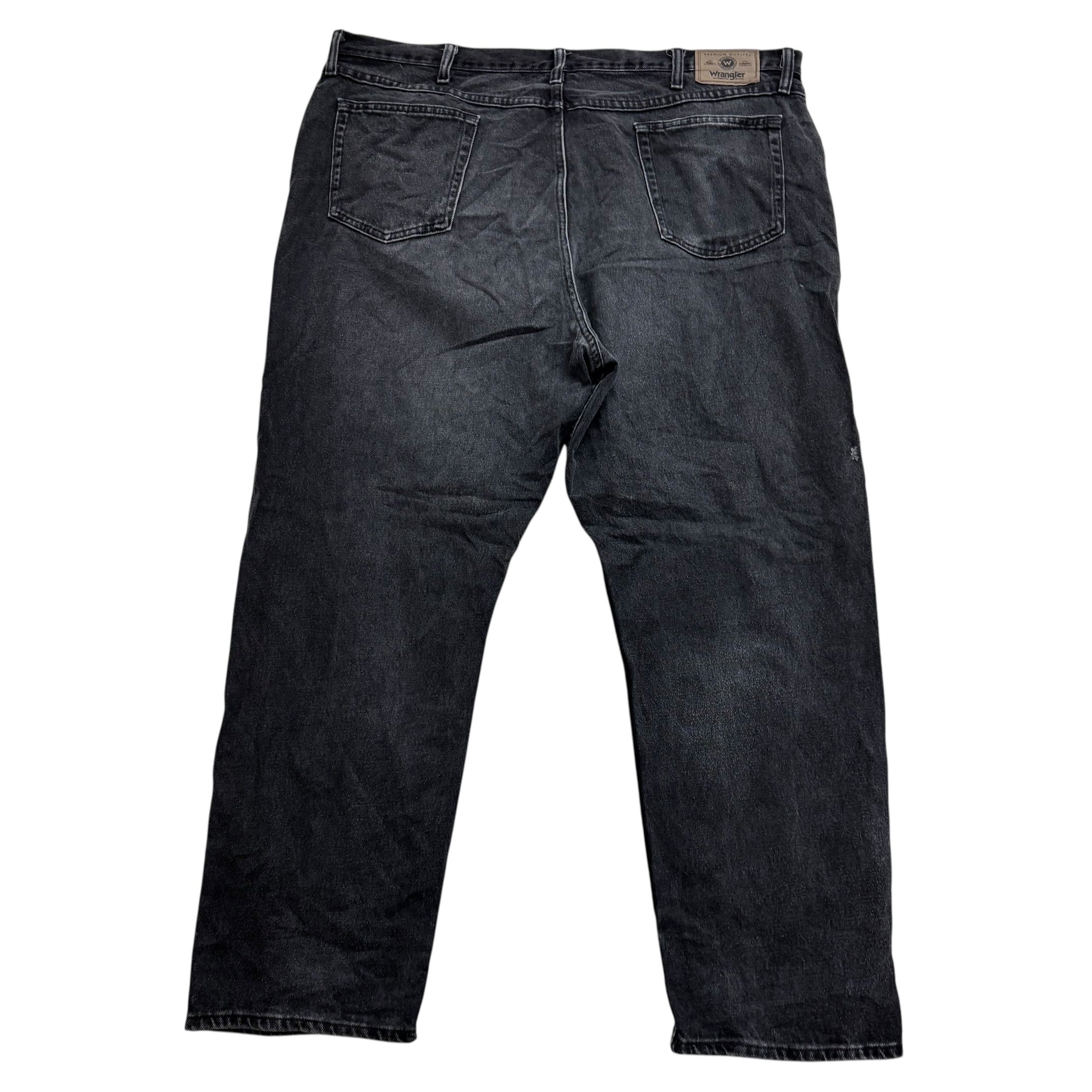 Wrangler Jeans W44 L30 Mens Black Baggy Relaxed Straight Fit Denim