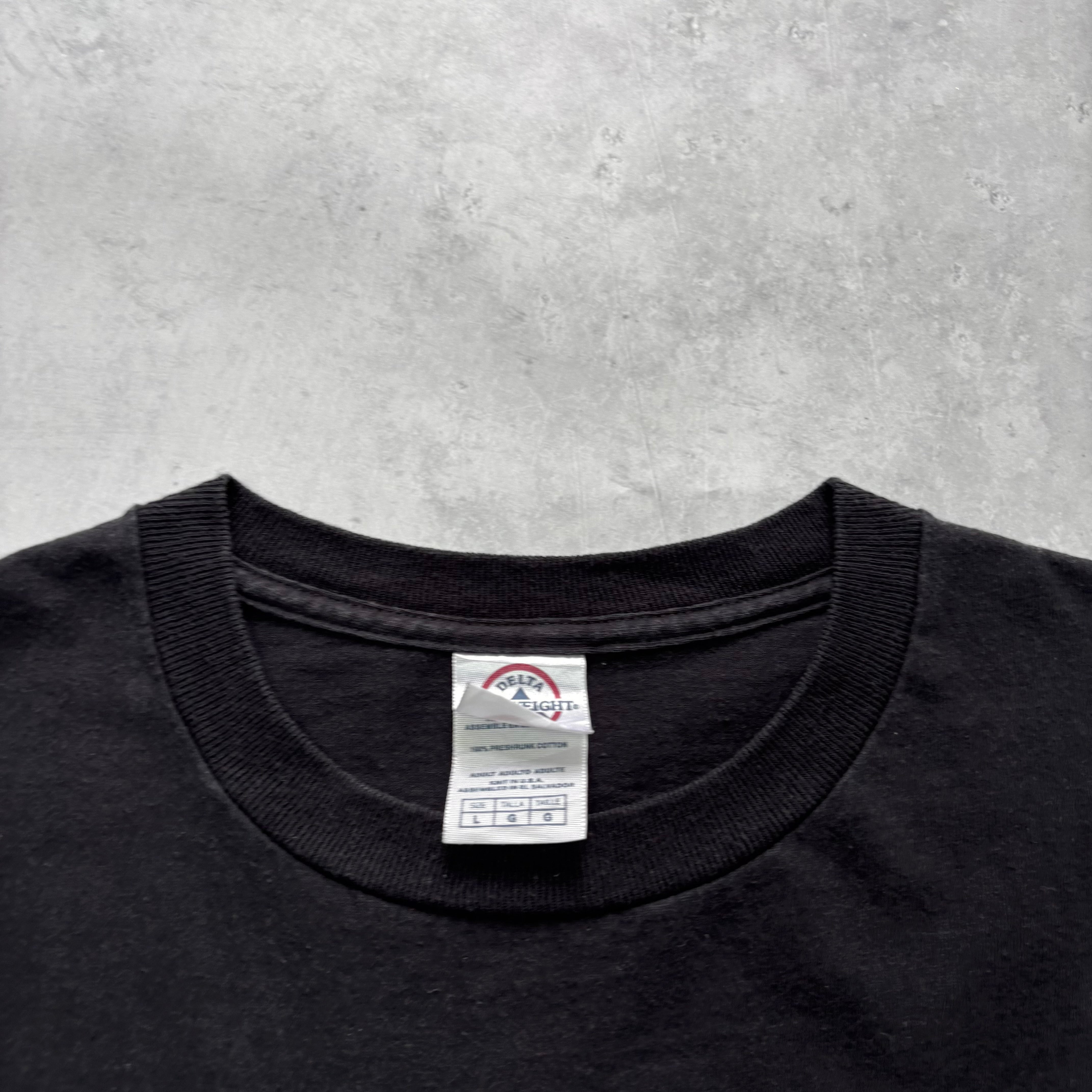 Vintage T Shirt Mens Large Black Graphic Print 00s USA