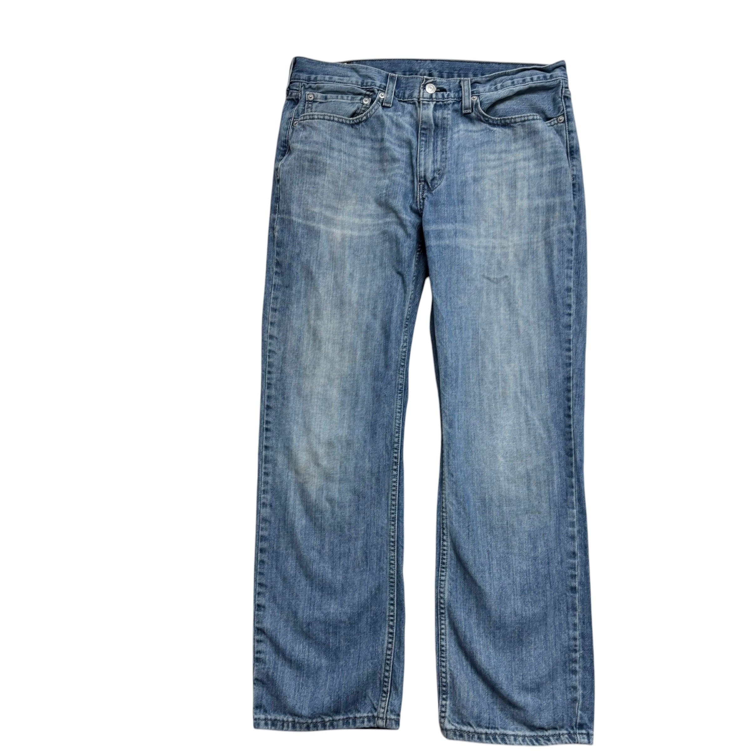 Levis 514 Jeans W34 L29 Mens Mid Blue Regular Straight Fit Denim (F)