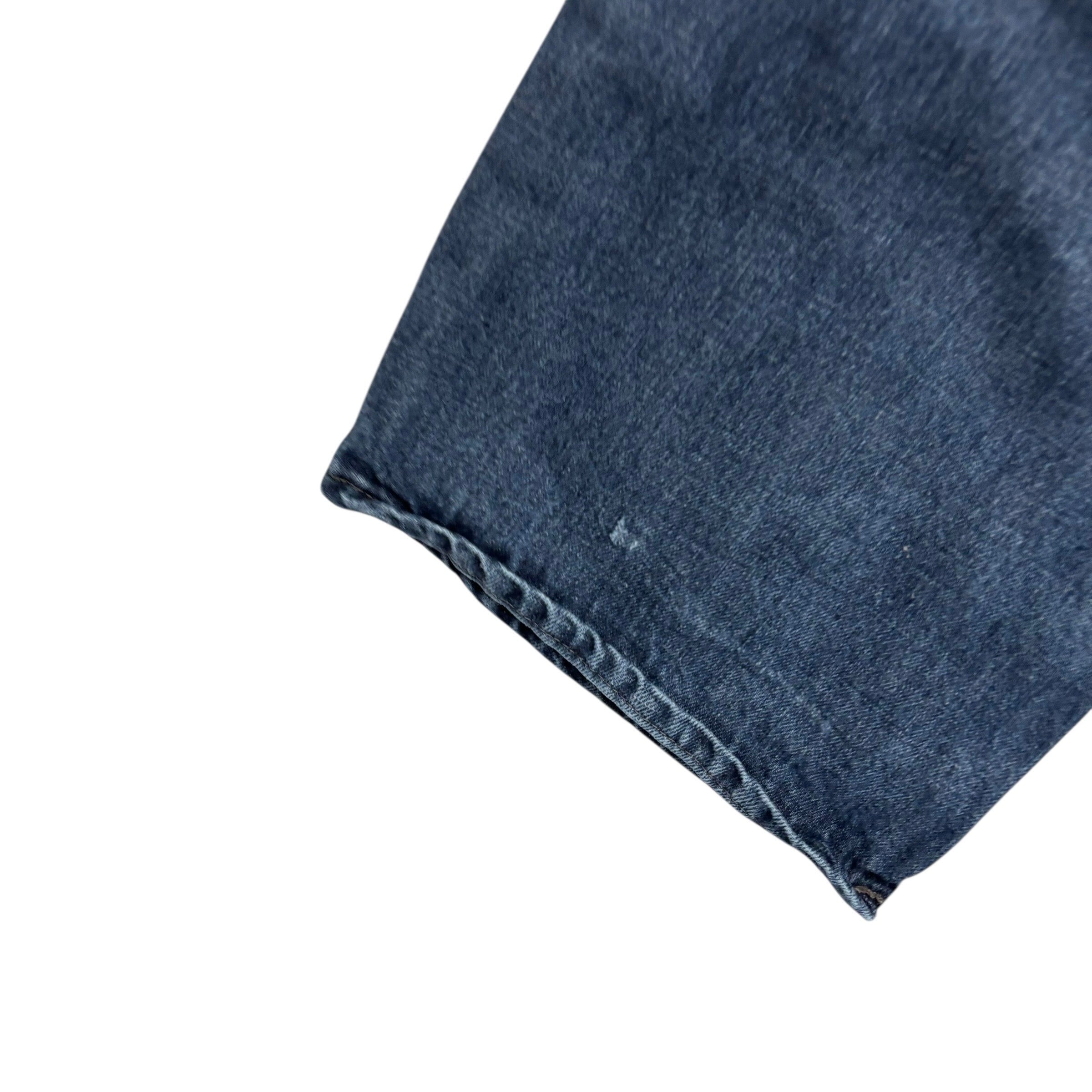 Wrangler Jeans W36 L30 Mens Dark Blue Relaxed Bootcut Fit Vintage Denim (F)