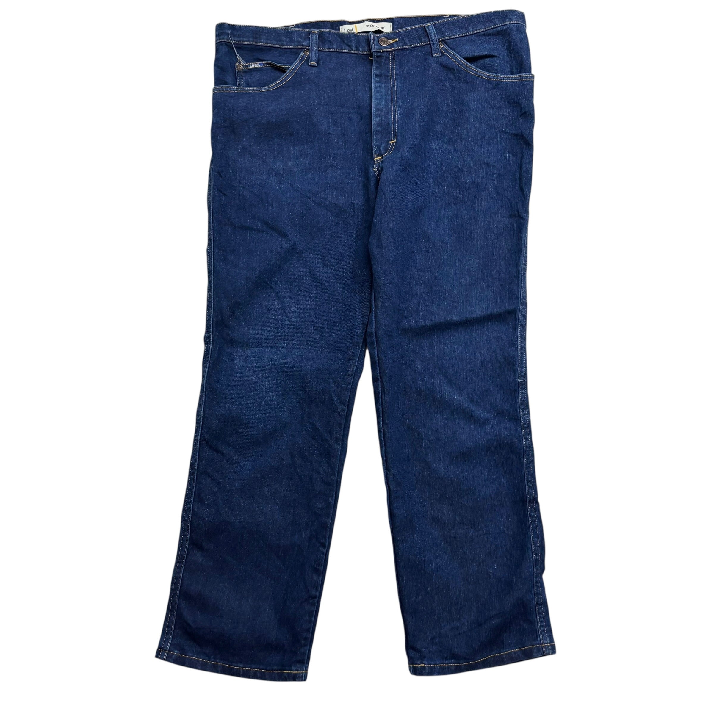 Lee Jeans W40 L30 Mens Dark Blue Regular Straight Fit Vintage Denim (E)