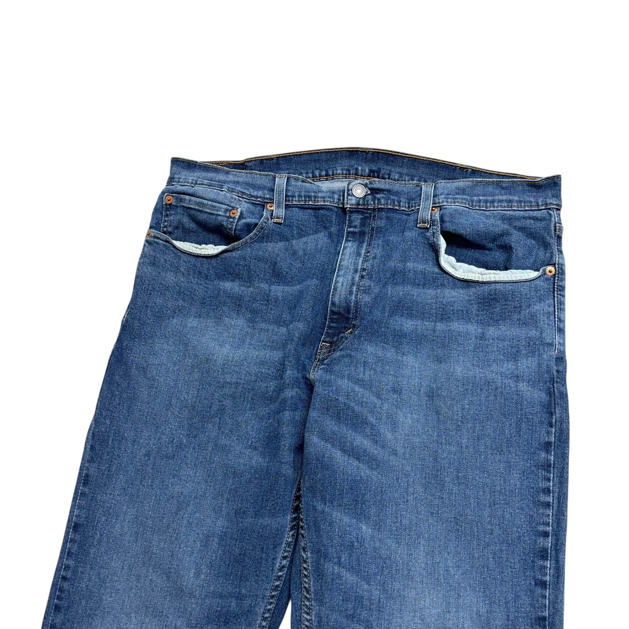 Levis 559 Jeans W38 L34 Mens Mid Blue Regular Straight Fit Stretch Denim