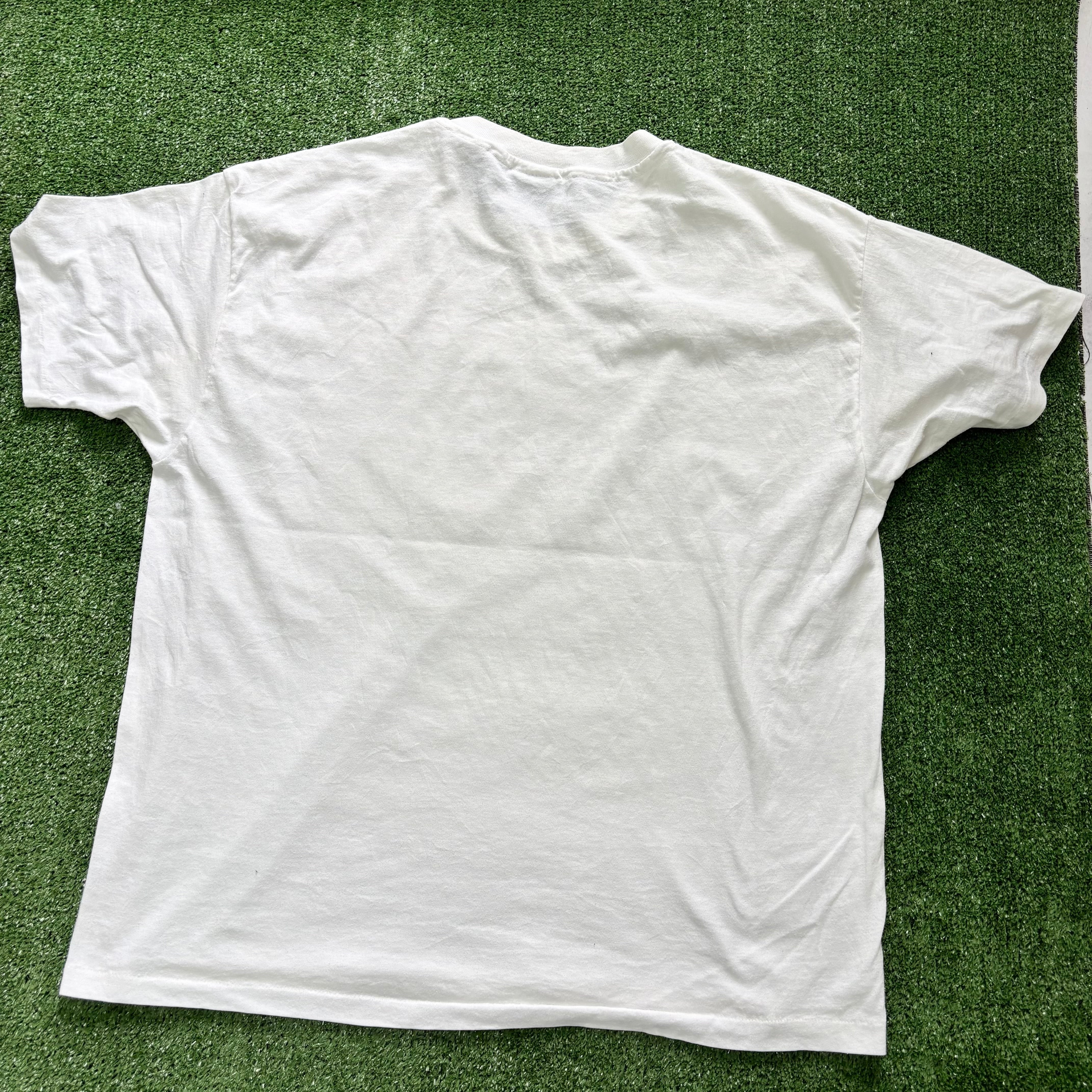 Vintage T Shirt Mens XL White Single Stitch Graphic Print 90s USA (F)