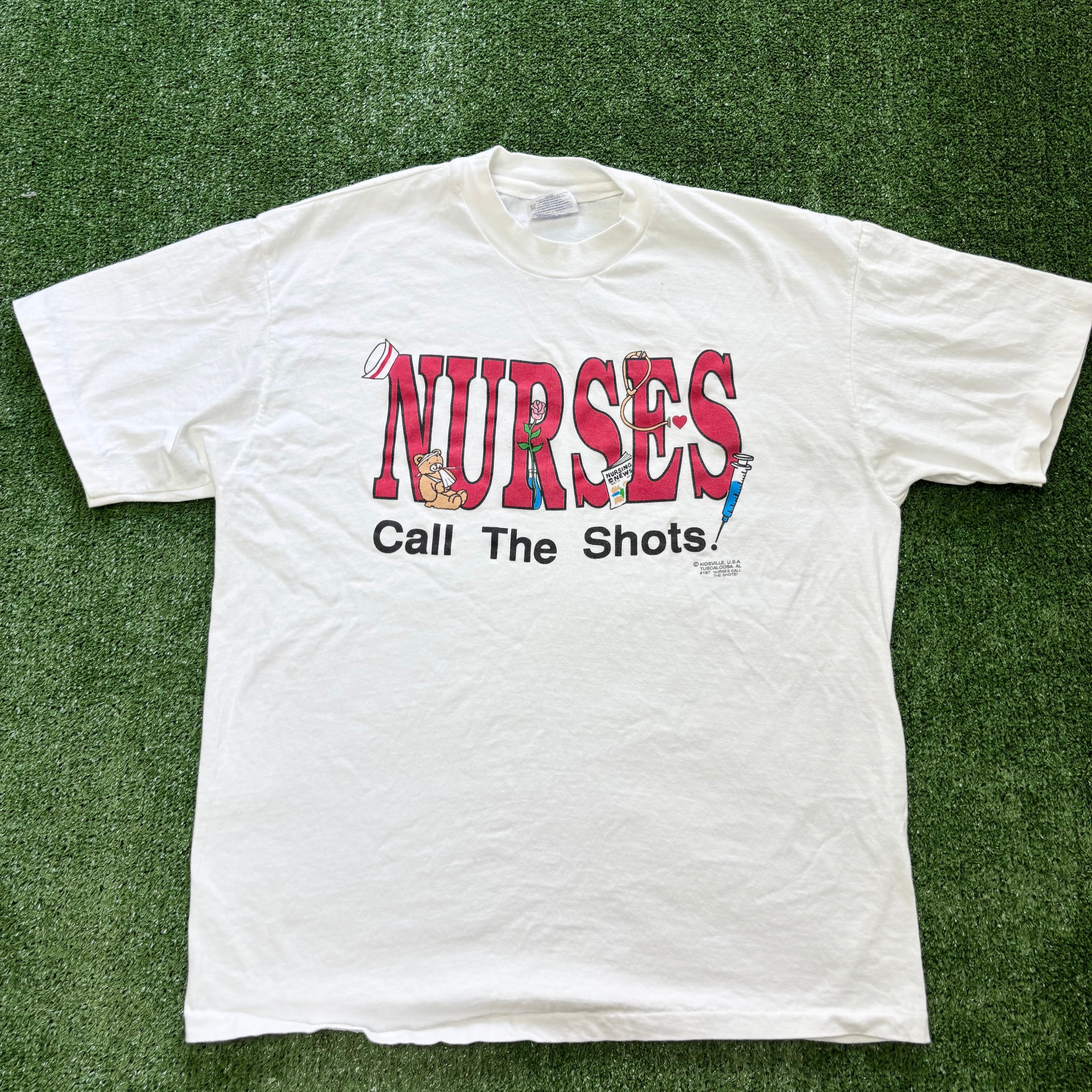 Vintage T Shirt Mens Large White Single Stitch Graphic Print 90s USA (E)