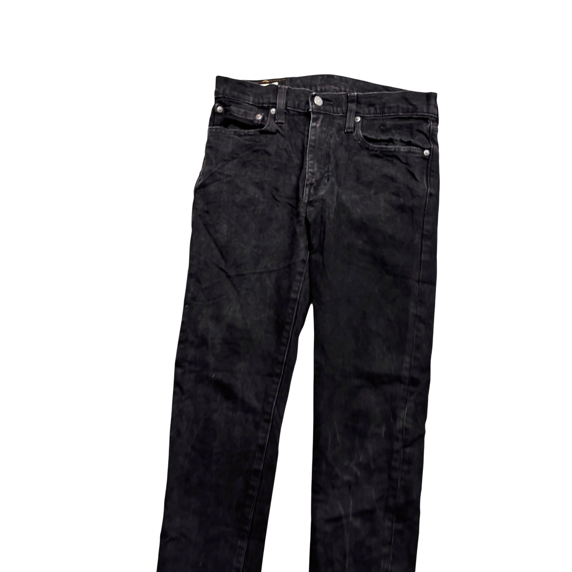 Levis Skinny Taper Jeans W30 L31 Mens Black Stretch Premium Denim (E)