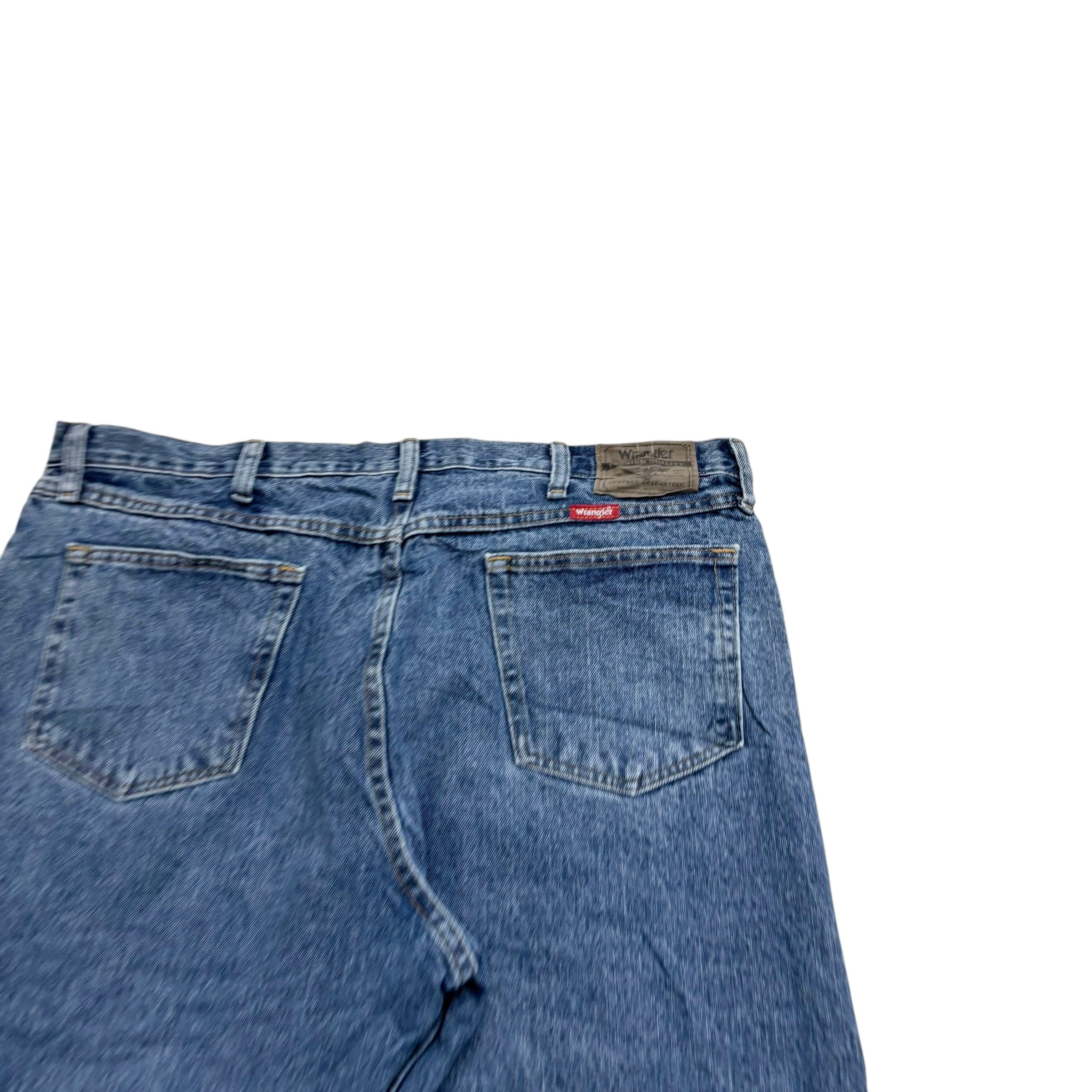 Wrangler Jeans W40 L30 Mens Mid Blue Baggy Relaxed Straight Fit Denim (E)