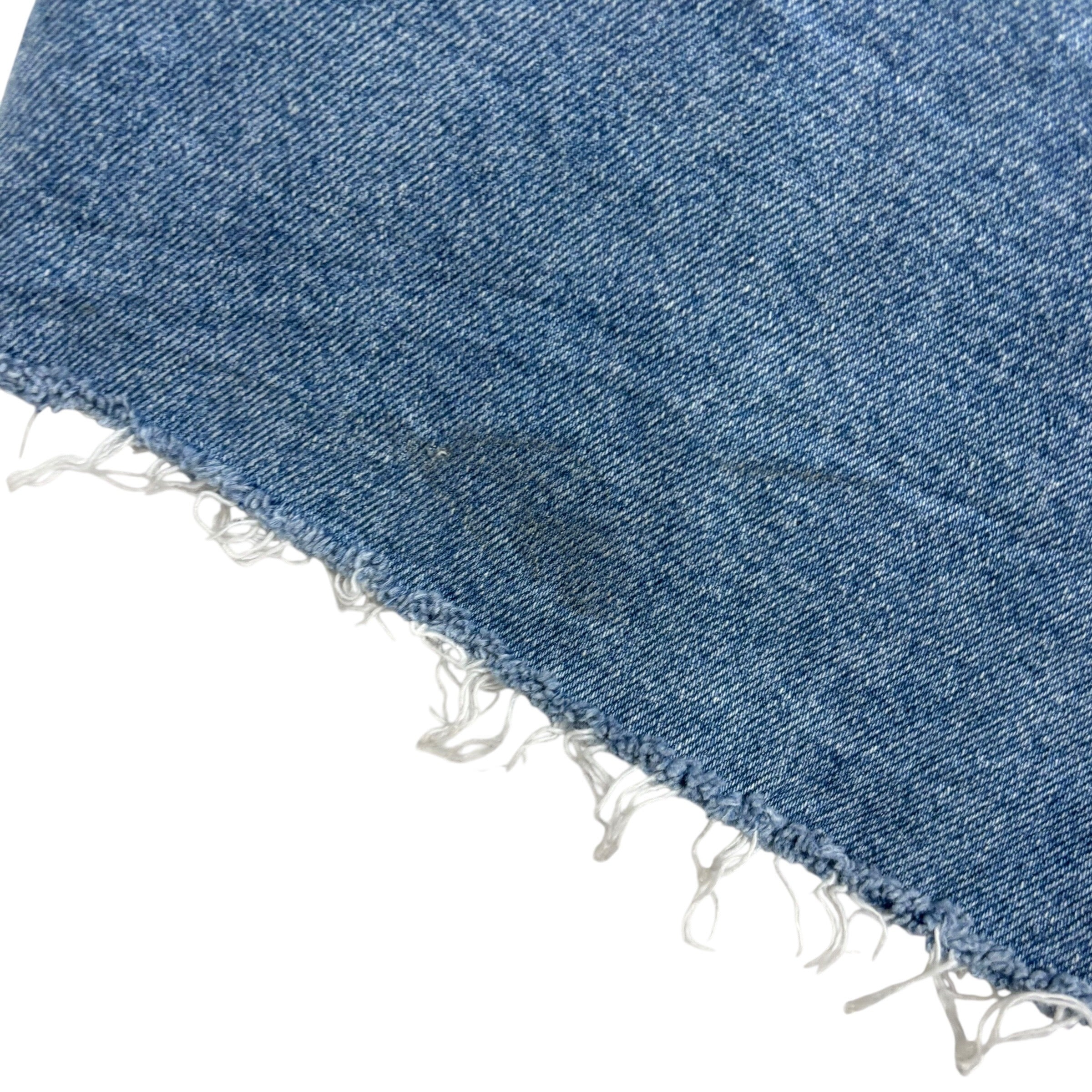 Wrangler Denim Shorts W36 Mens Mid Blue Cut Off Jorts Regular Fit Stretch