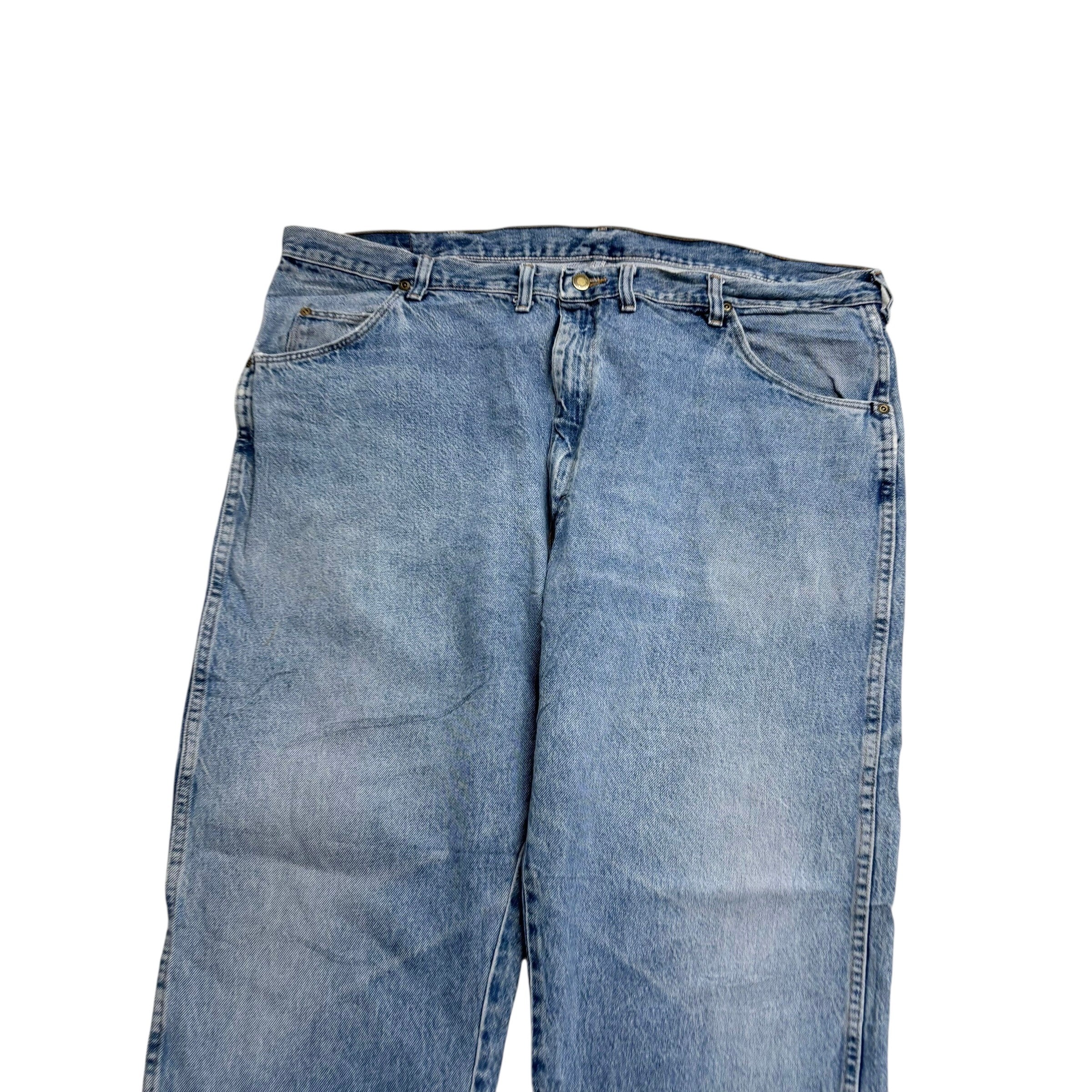 Wrangler Jeans W44 L30 Mens Light Blue Regular Straight Fit Vintage Denim