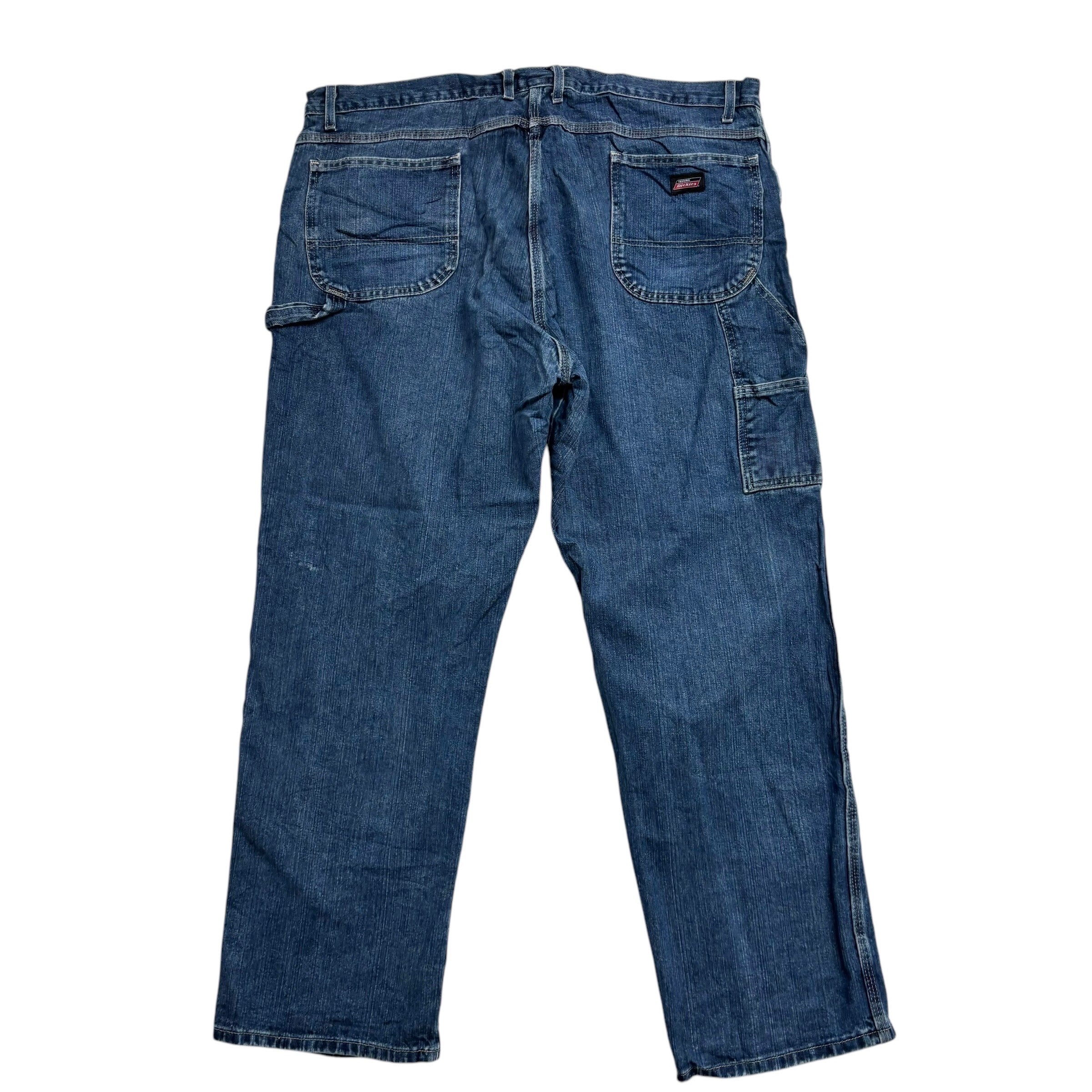 Dickies Carpenter Jeans W42 L32 Mens Mid Blue Relaxed Straight Fit Pants