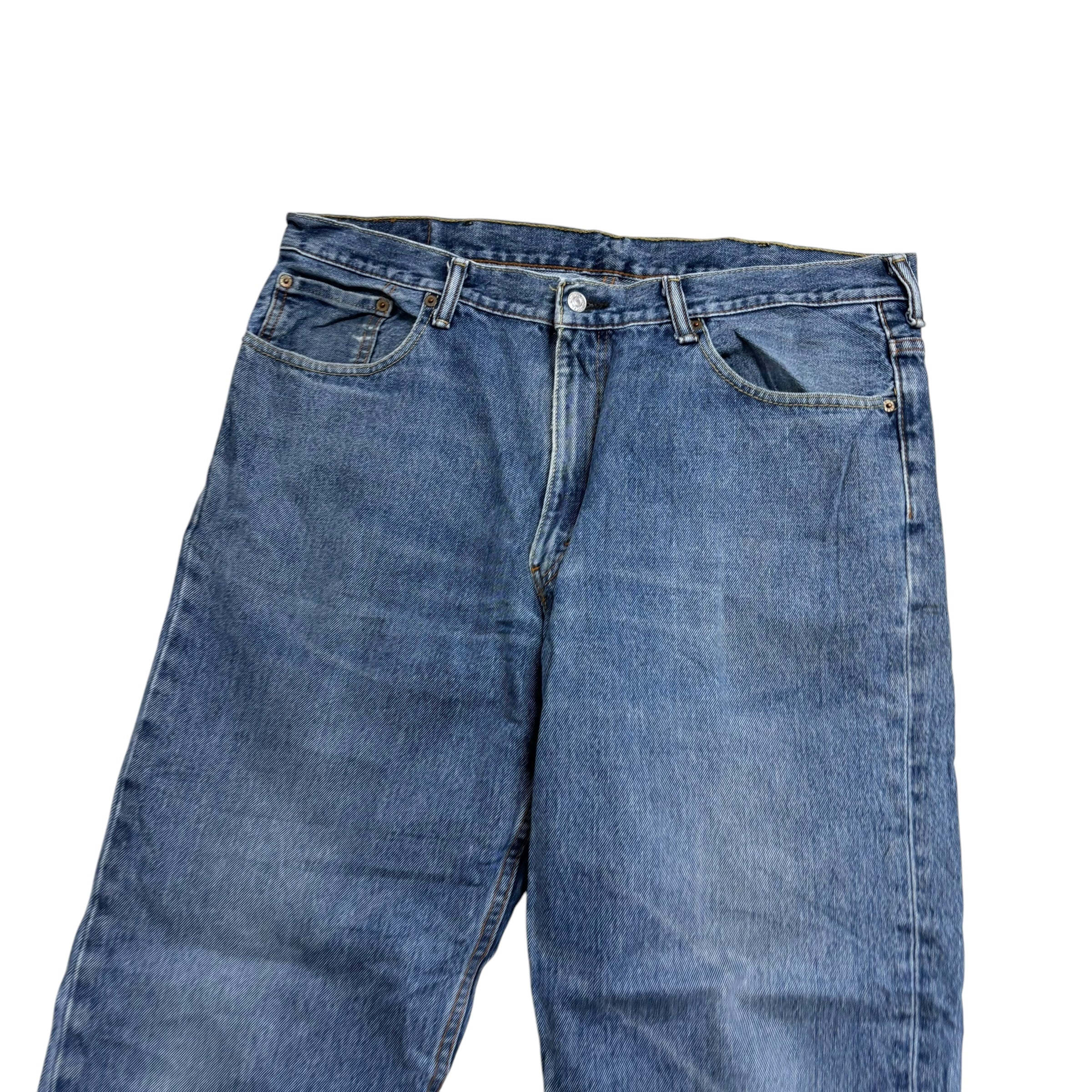 Levis 550 Jeans W38 L30 Mens Mid Blue Baggy Relaxed Straight Fit Denim
